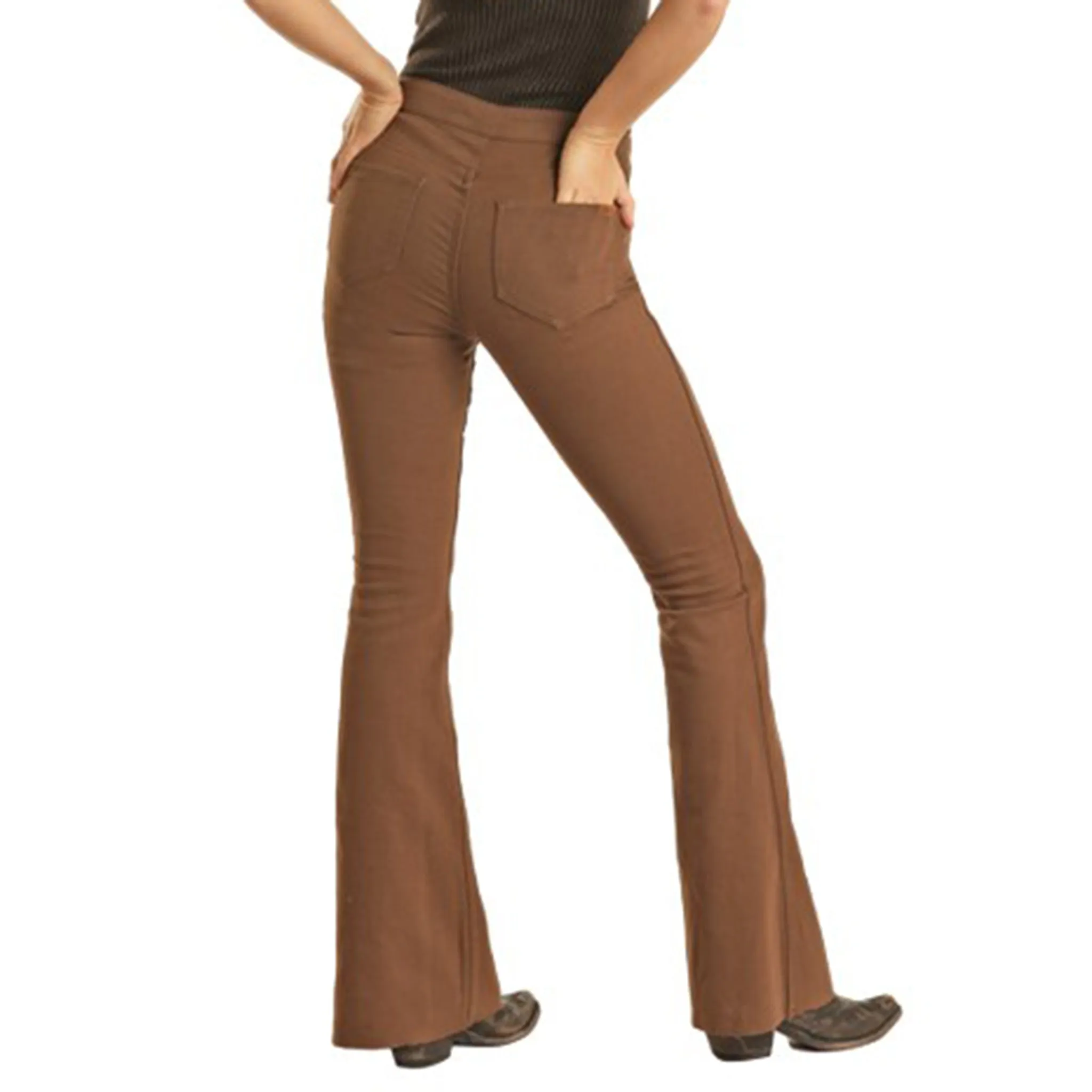 Rock & Roll Denim Women's Brown Reversible Flares