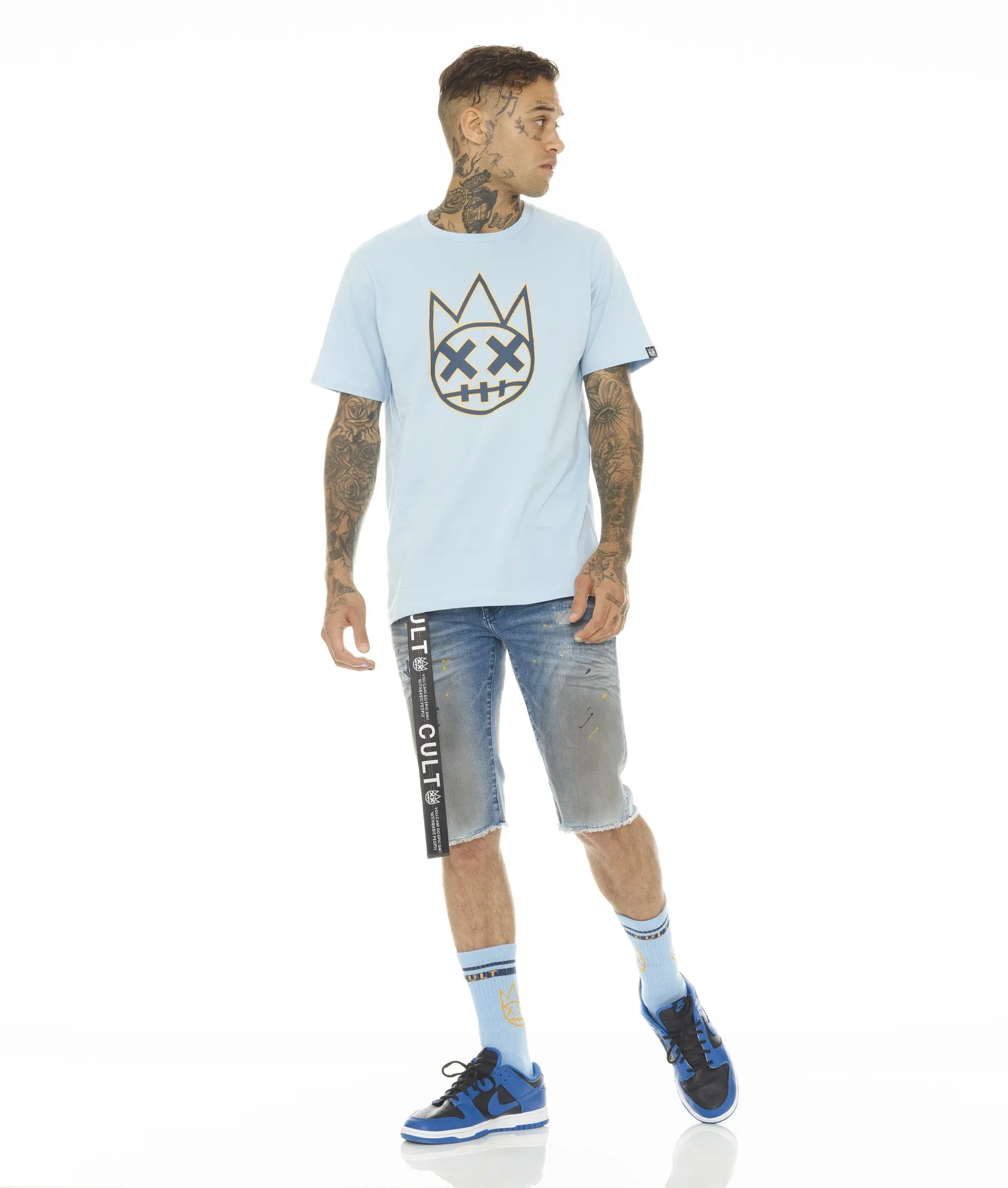 ROCKER SHORT STRETCH w/ BELT IN VAPOR