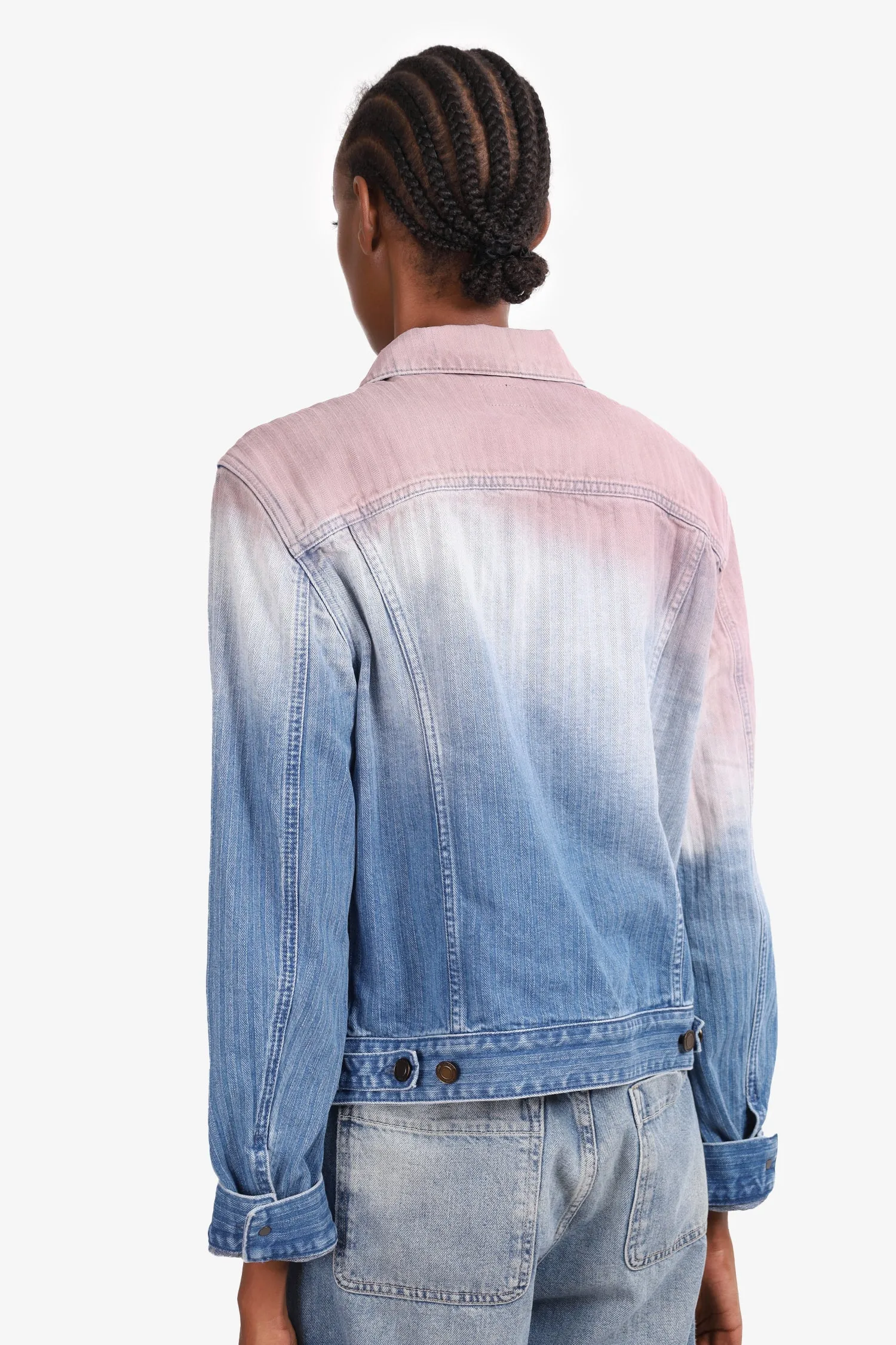 Saint Laurent Blue/Purple Denim Jacket Size L Mens