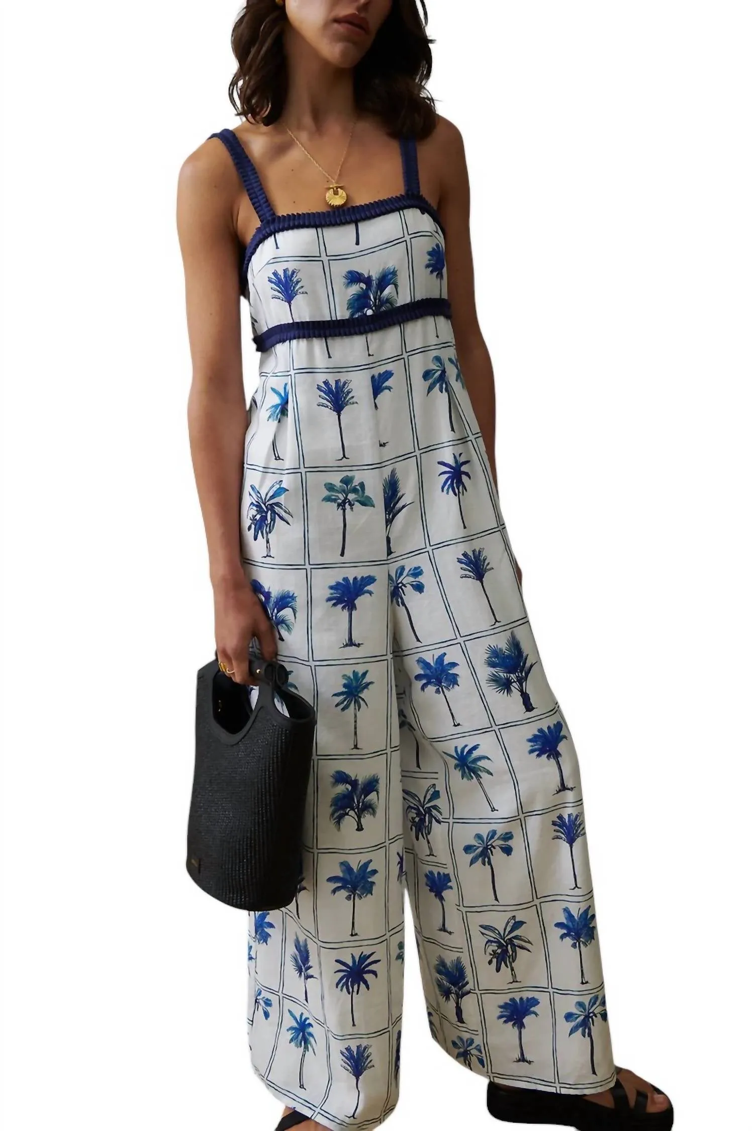 Salta Jumpsuit In Palm Print