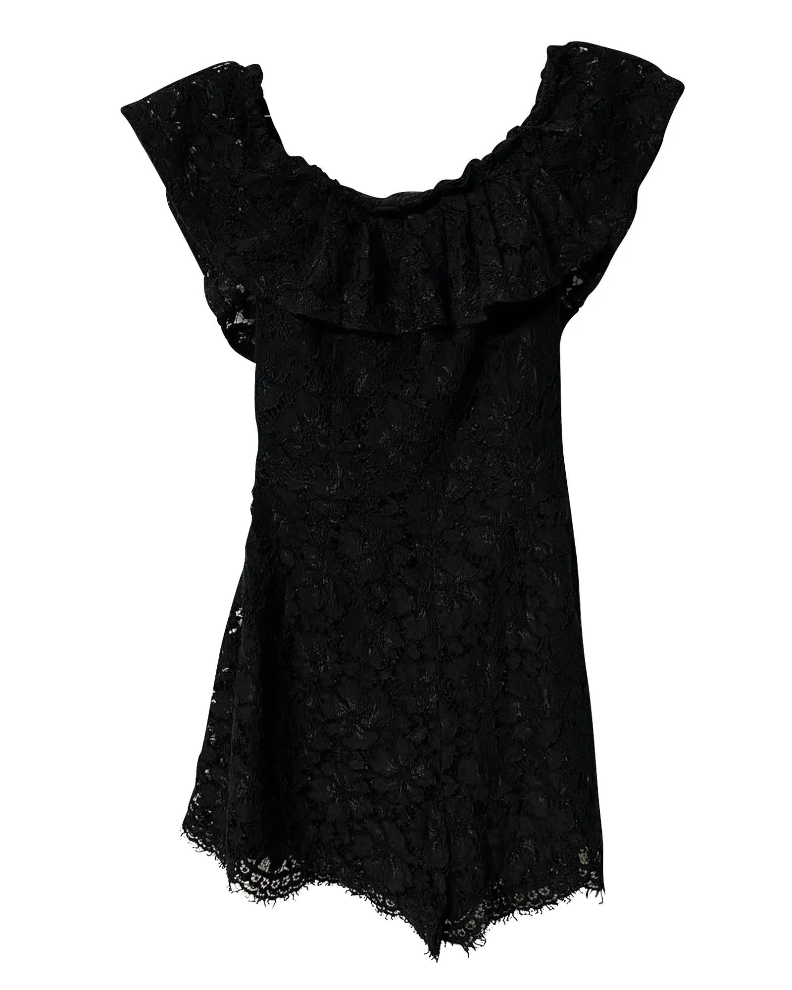 Sandro Off-shoulder Romper in Black Polyester