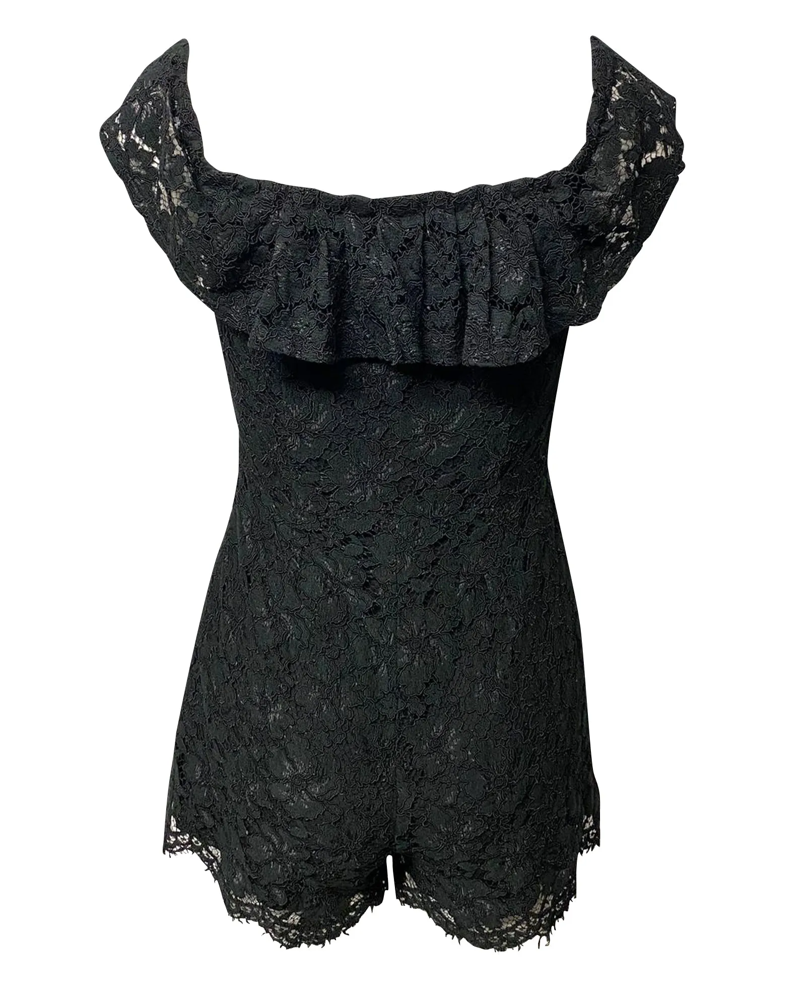 Sandro Off-shoulder Romper in Black Polyester