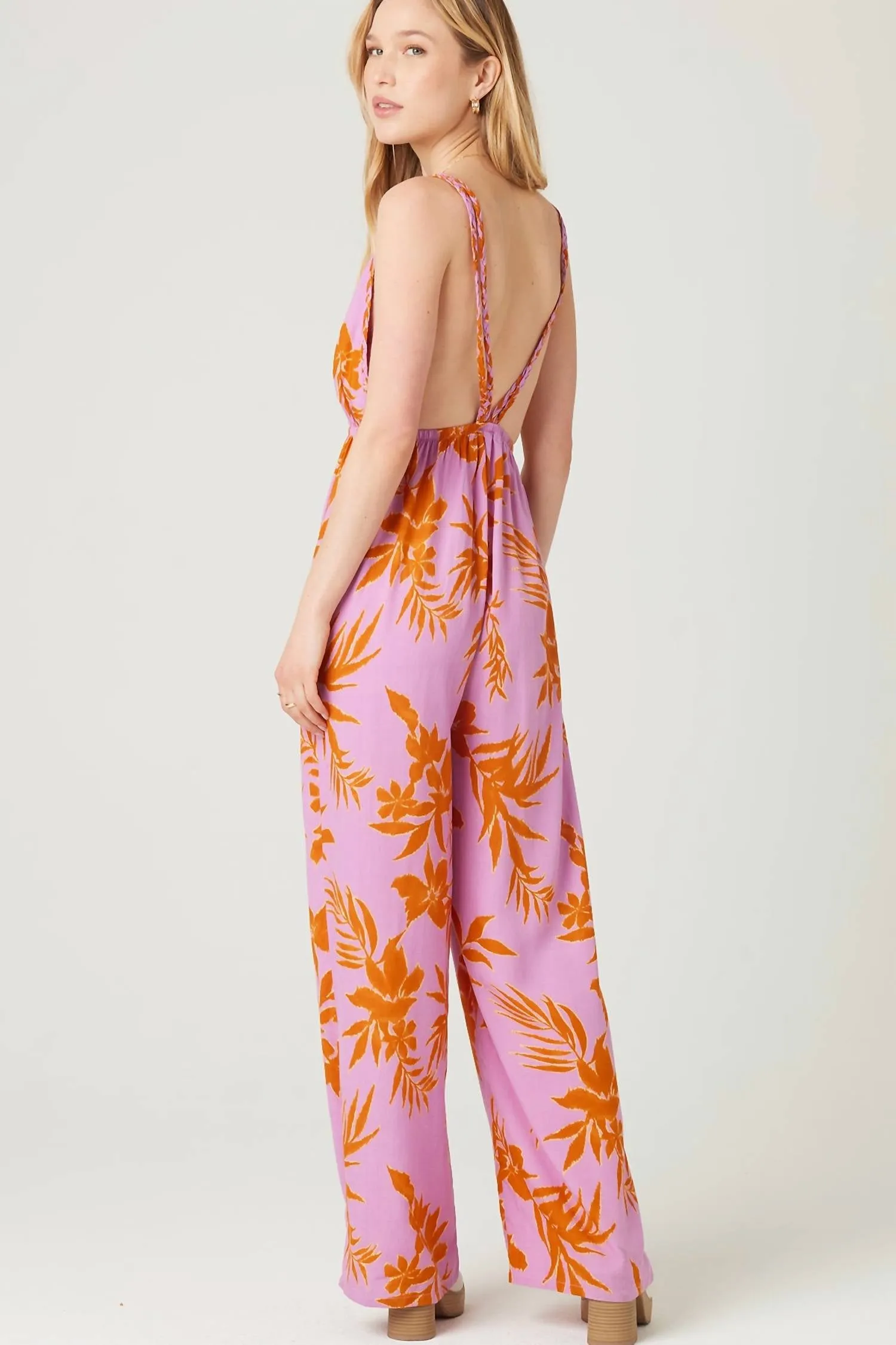 Santini Jumpsuit In Vivd Orchid