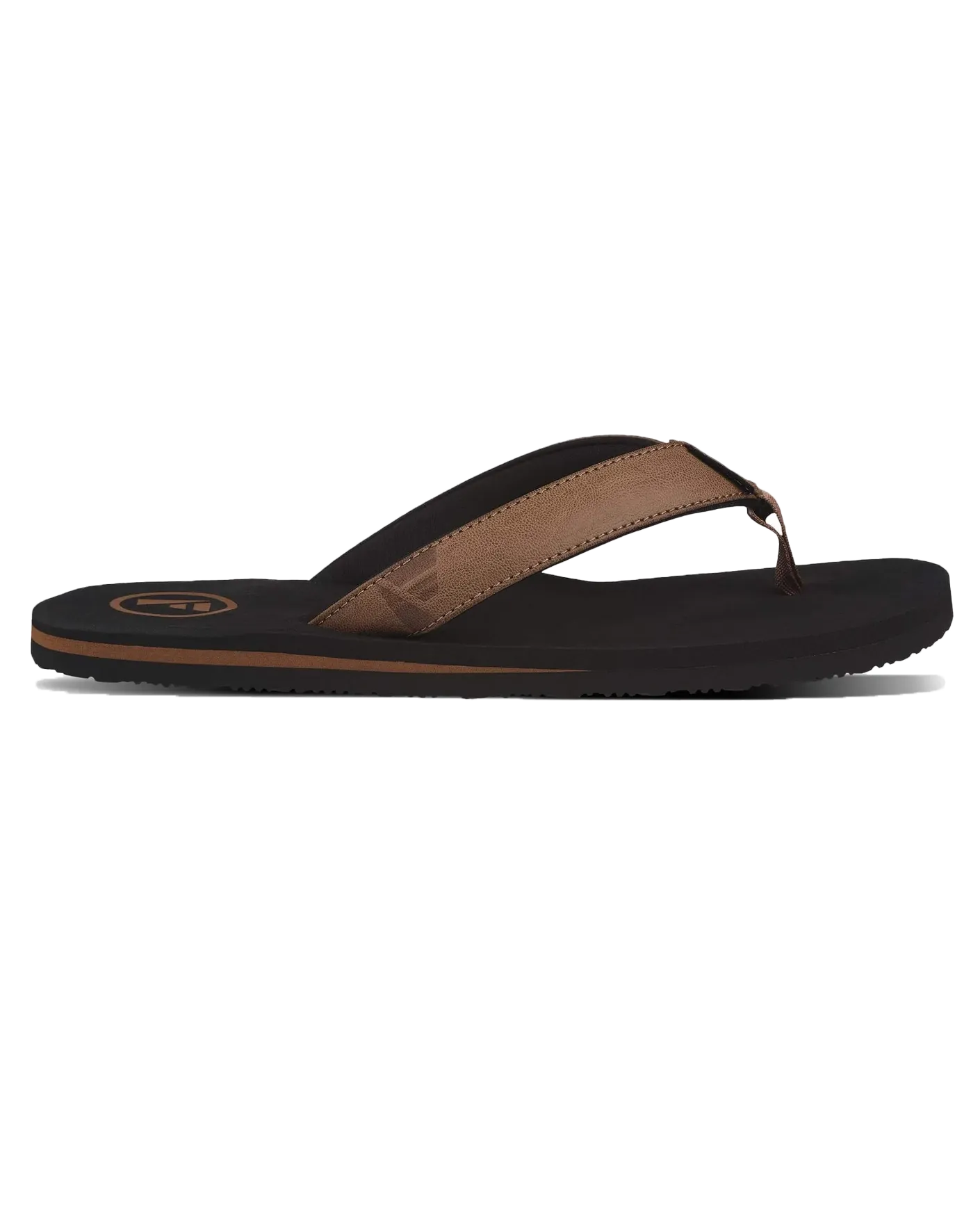 Seales Mens Flip Flops in Black
