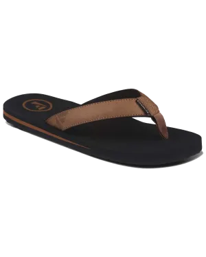 Seales Mens Flip Flops in Black