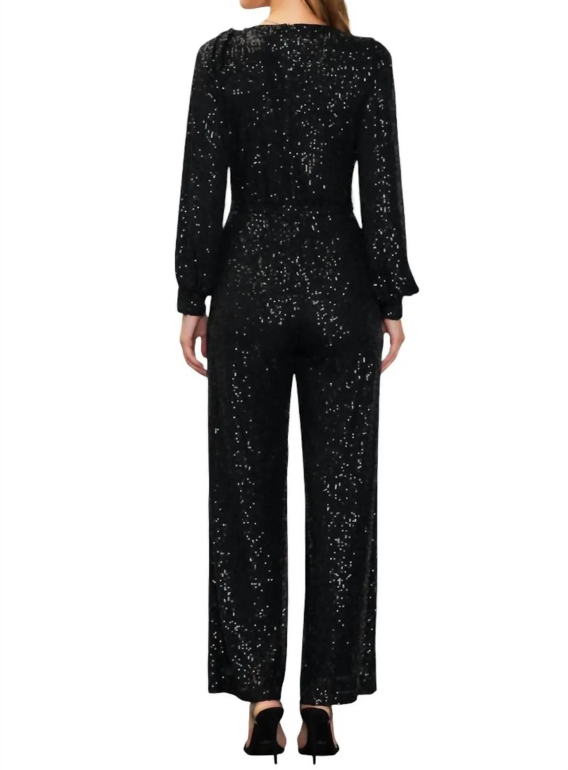 Sequins Jumpsuit In Black