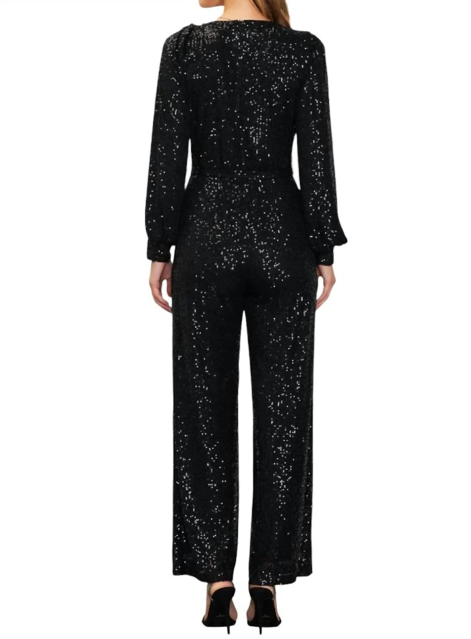 Sequins Jumpsuit In Black