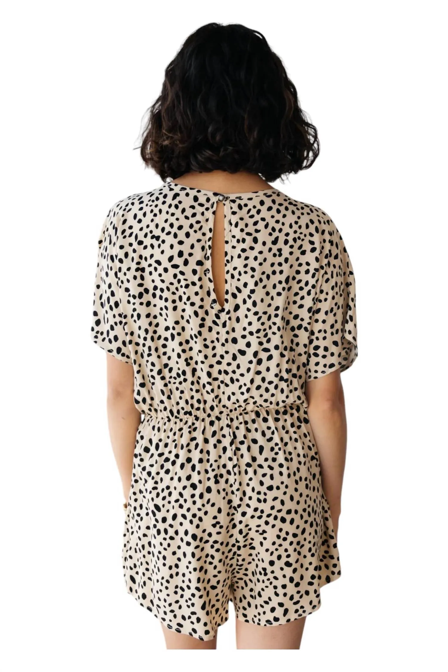 Set 'n' Sassy Romper In Taupe & Black