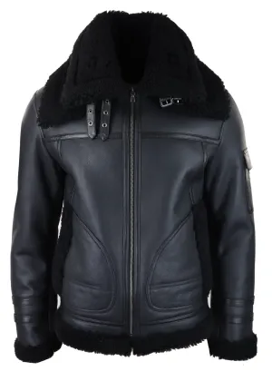 Shearling Sheepskin Zipped Coat