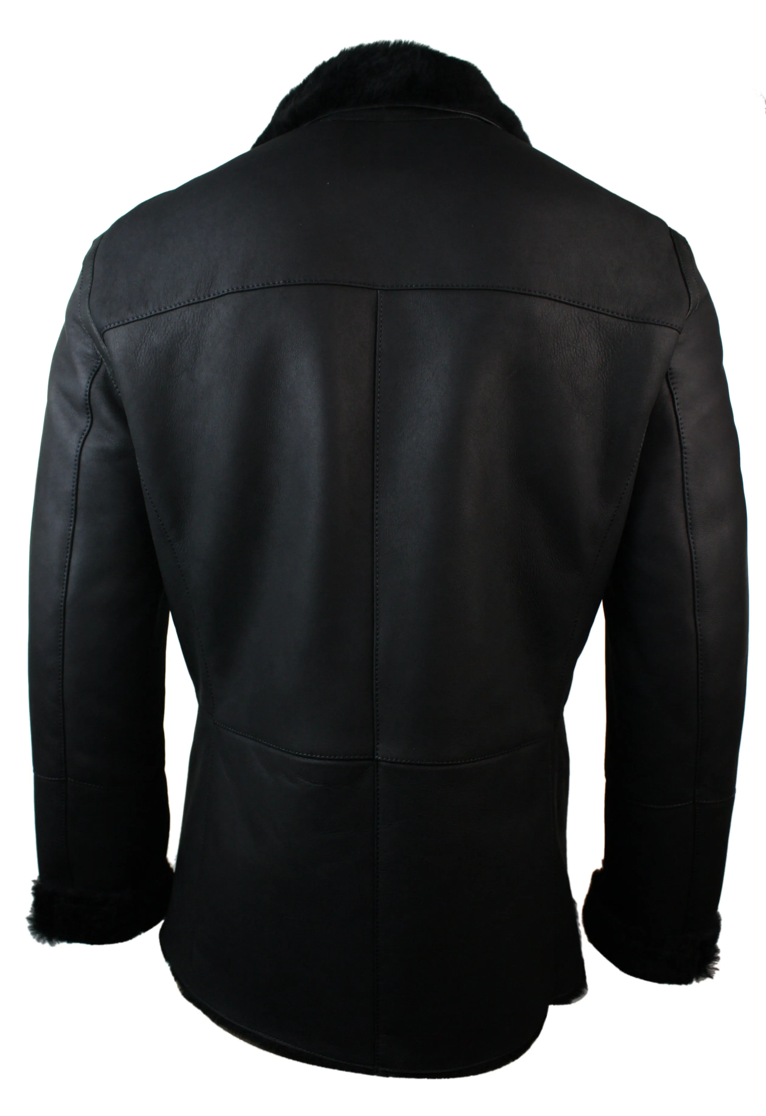 Sheepskin Double Breasted Fitted Jacket