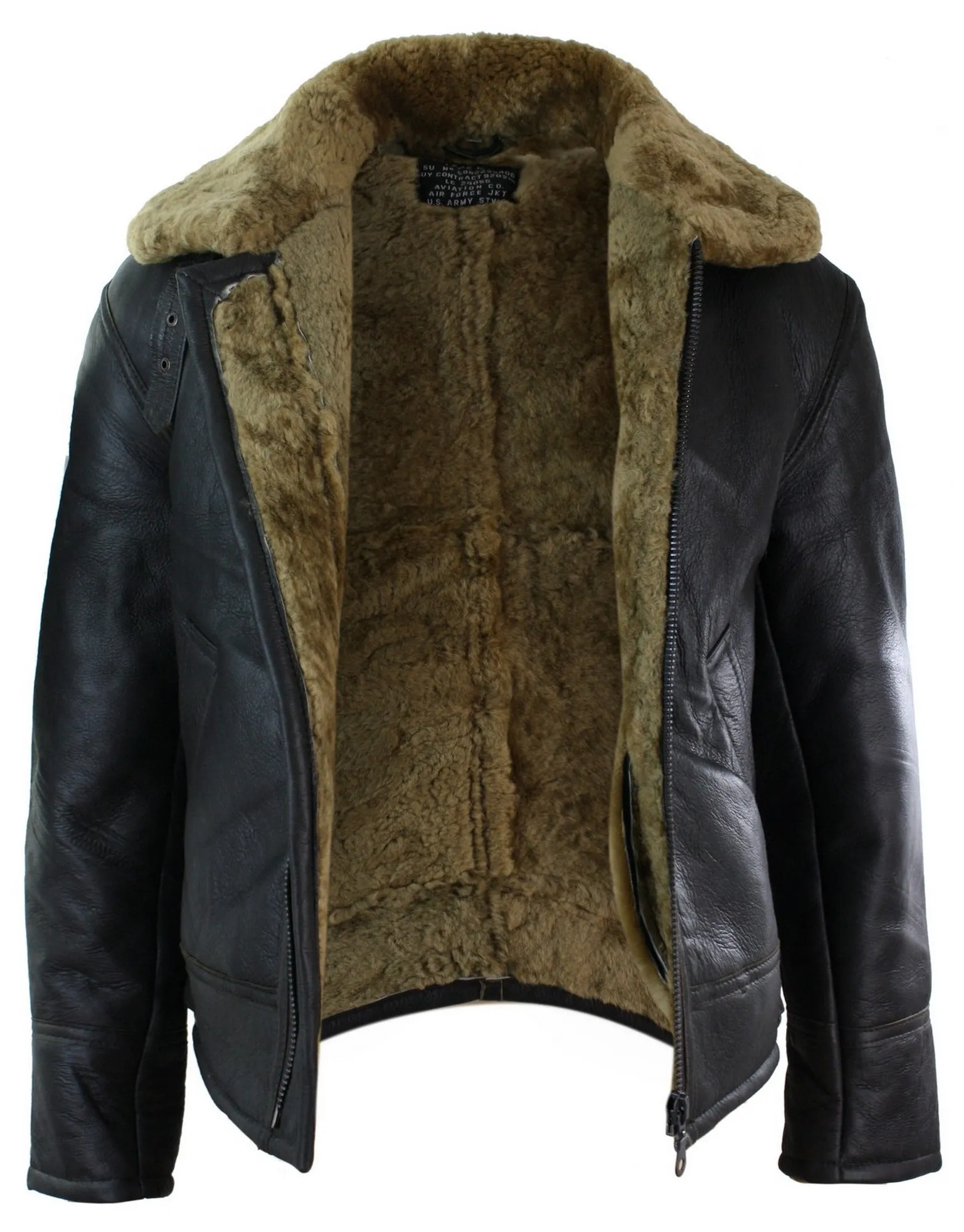 Sherling Sheepskin Cream B3 Pilot Jacket
