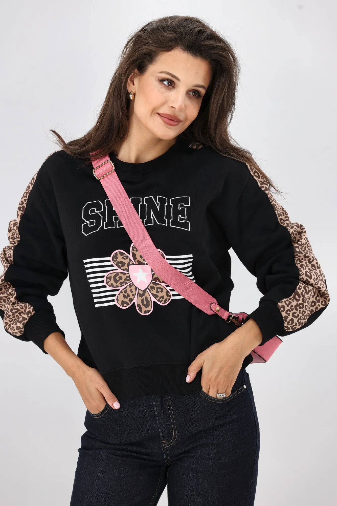 Shine On Label Marissa Crew Black