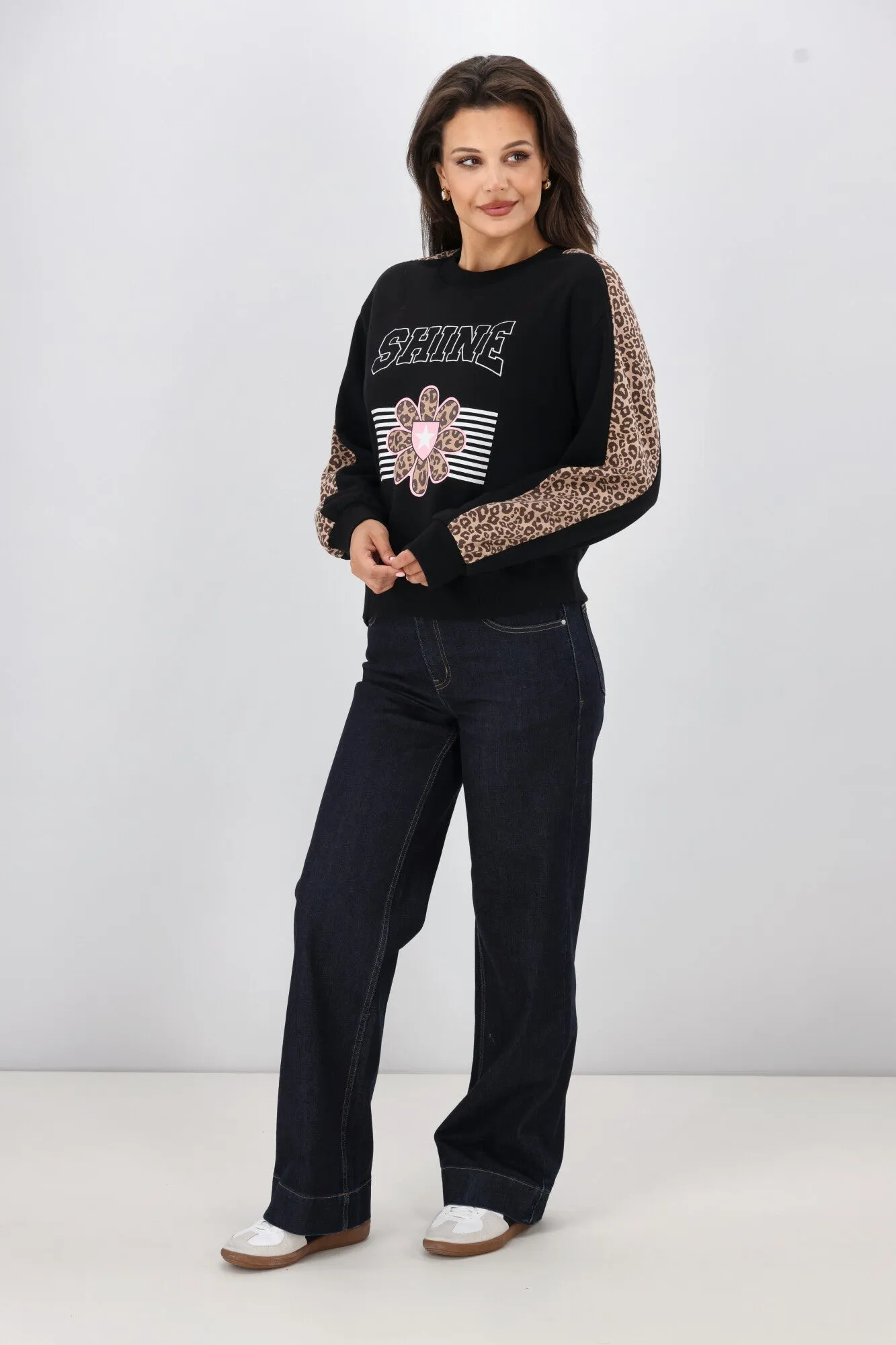 Shine On Label Marissa Crew Black