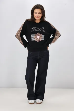 Shine On Label Marissa Crew Black
