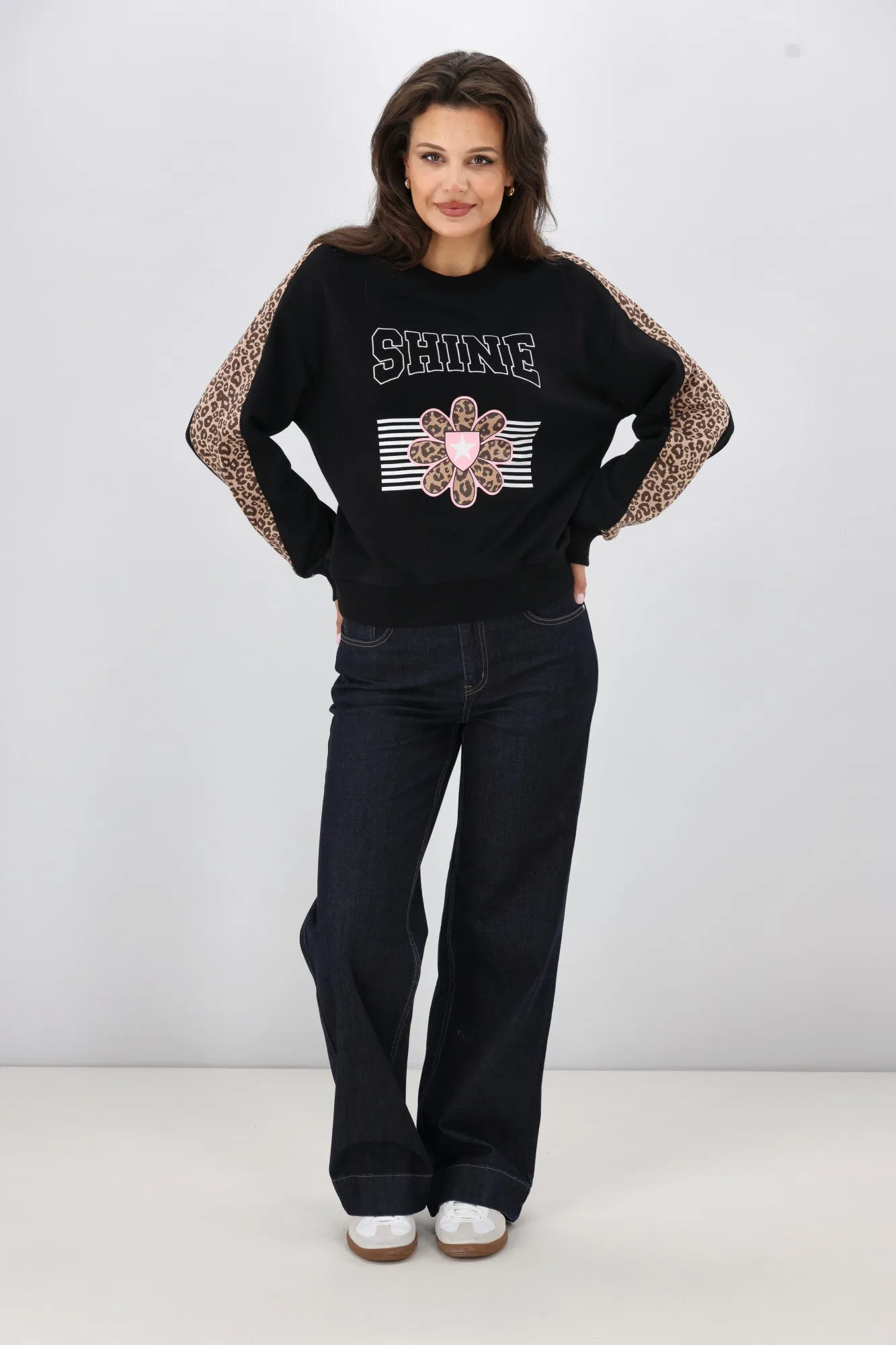 Shine On Label Marissa Crew Black