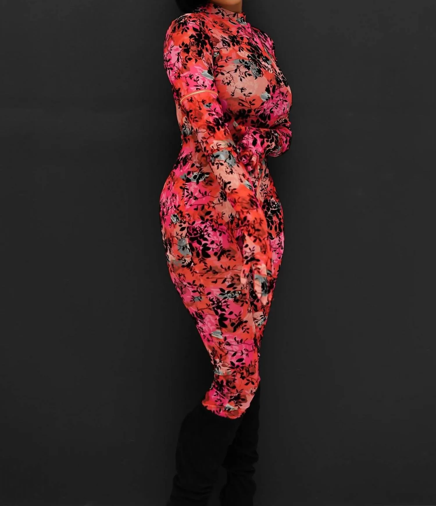 Show Off Jumpsuit In Coral