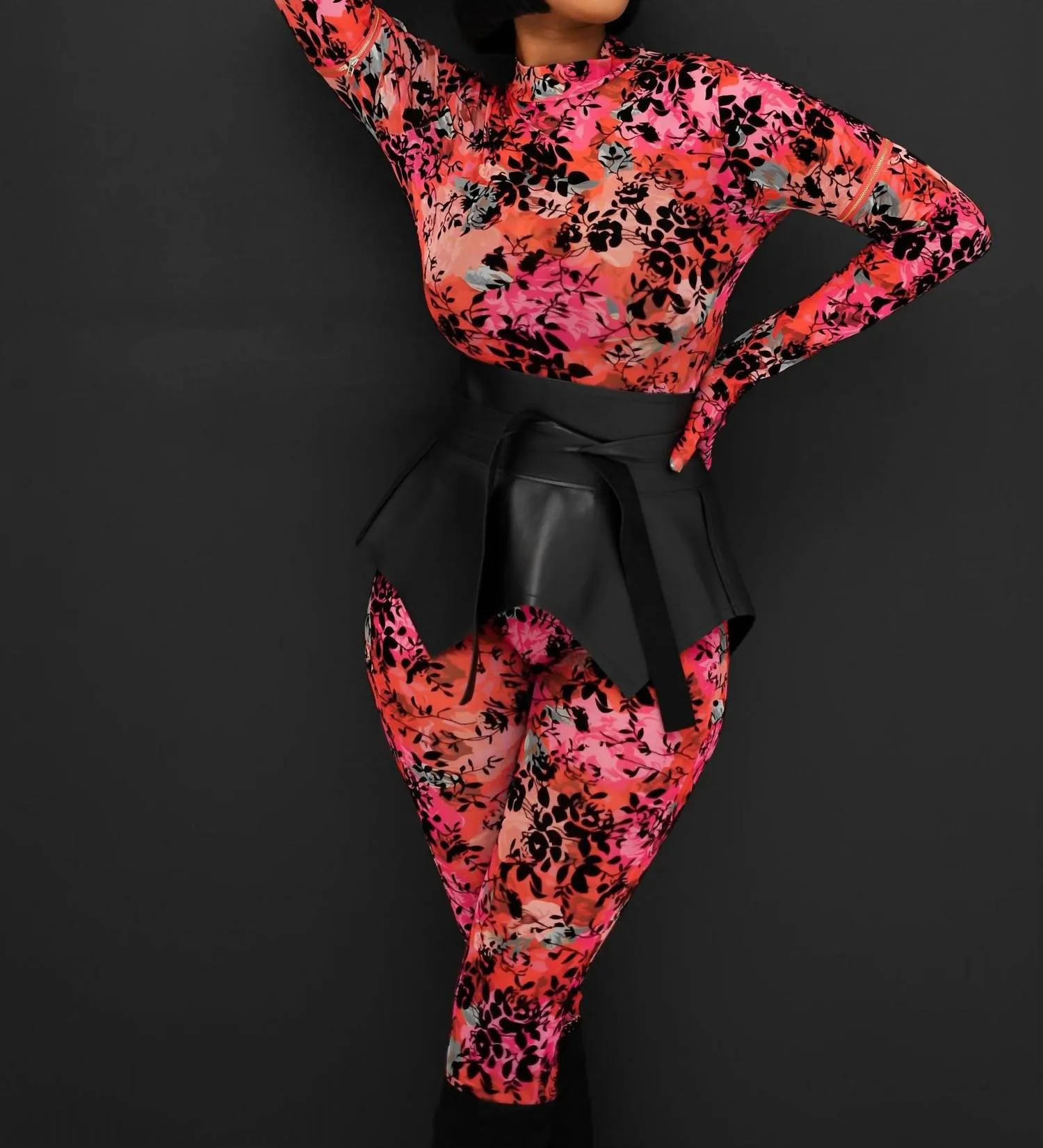 Show Off Jumpsuit In Coral