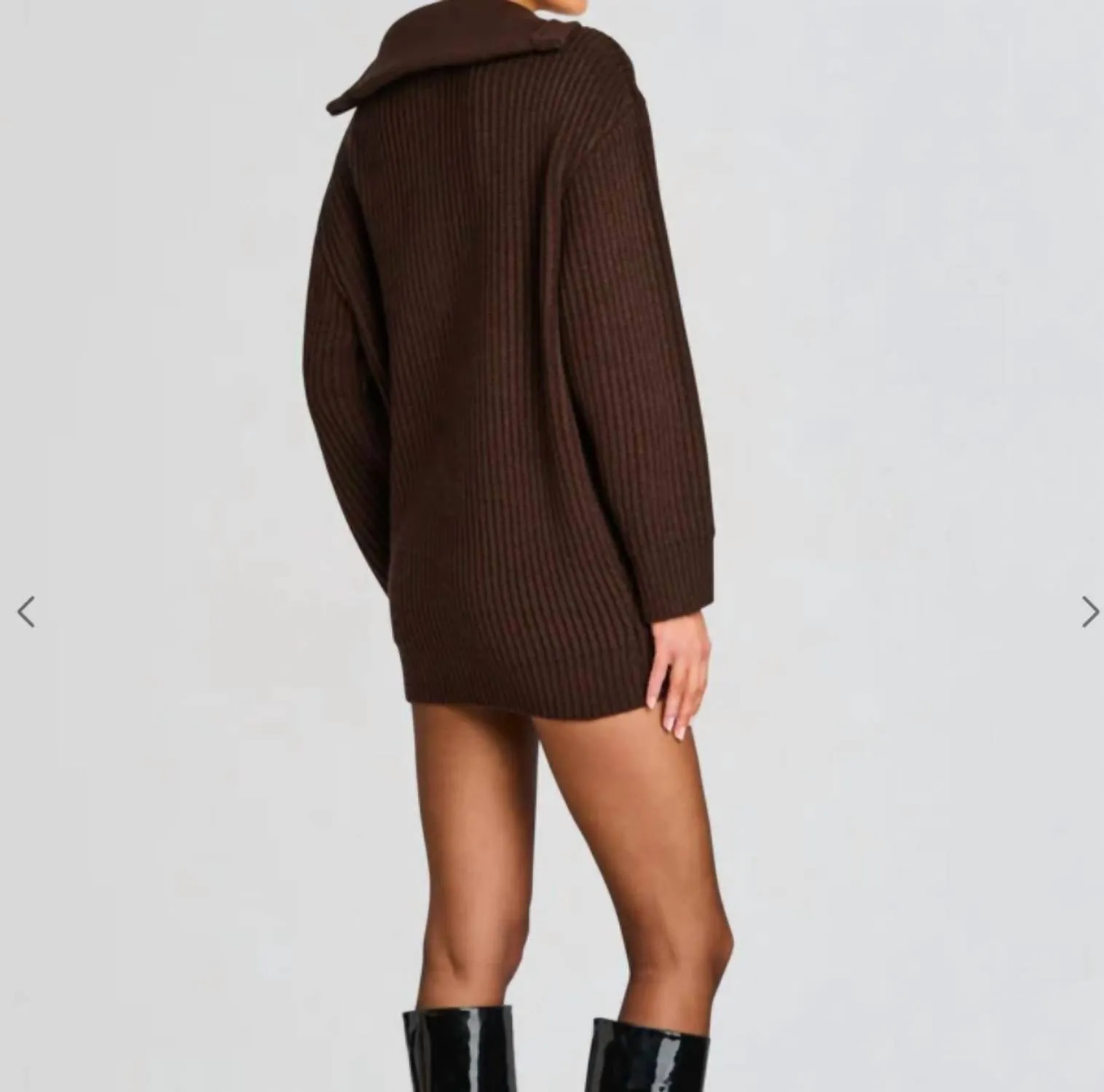 Shy Oversized Sweater In Ash Brown