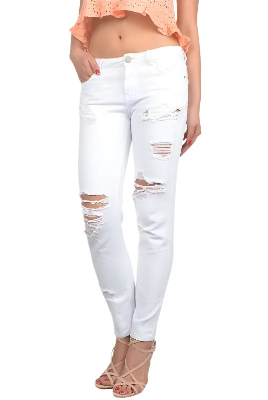 Signature 8 Relaxed Fit White Jeans IP629W