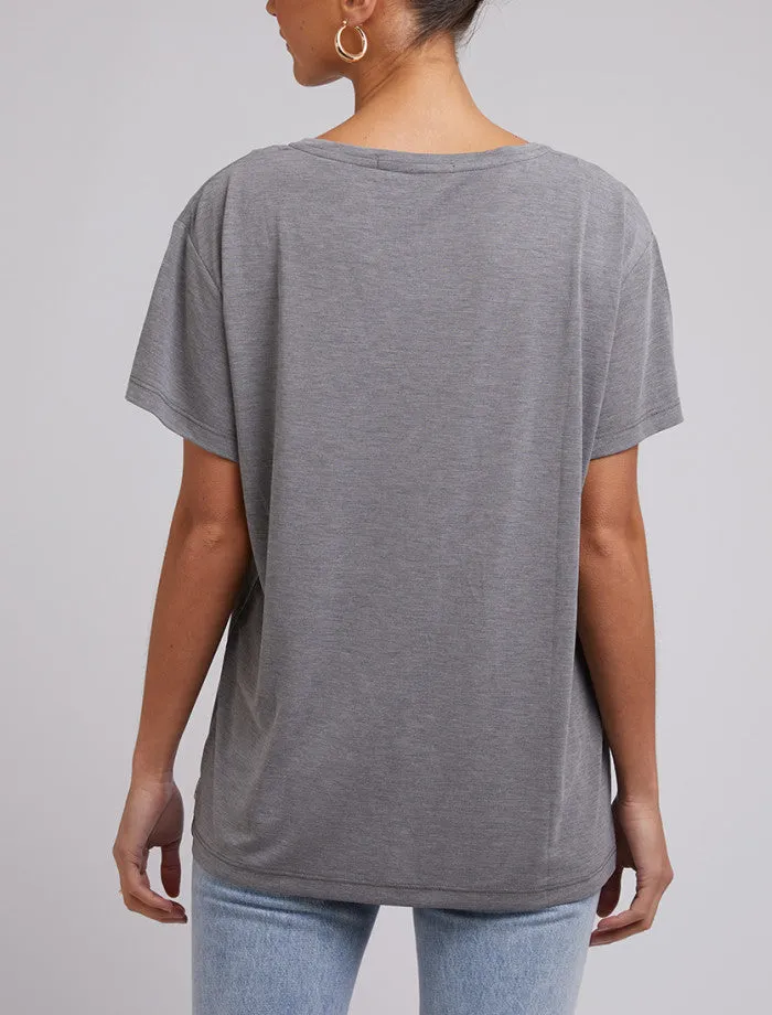 Silent Theory Harper Vee Tee Grey Marle