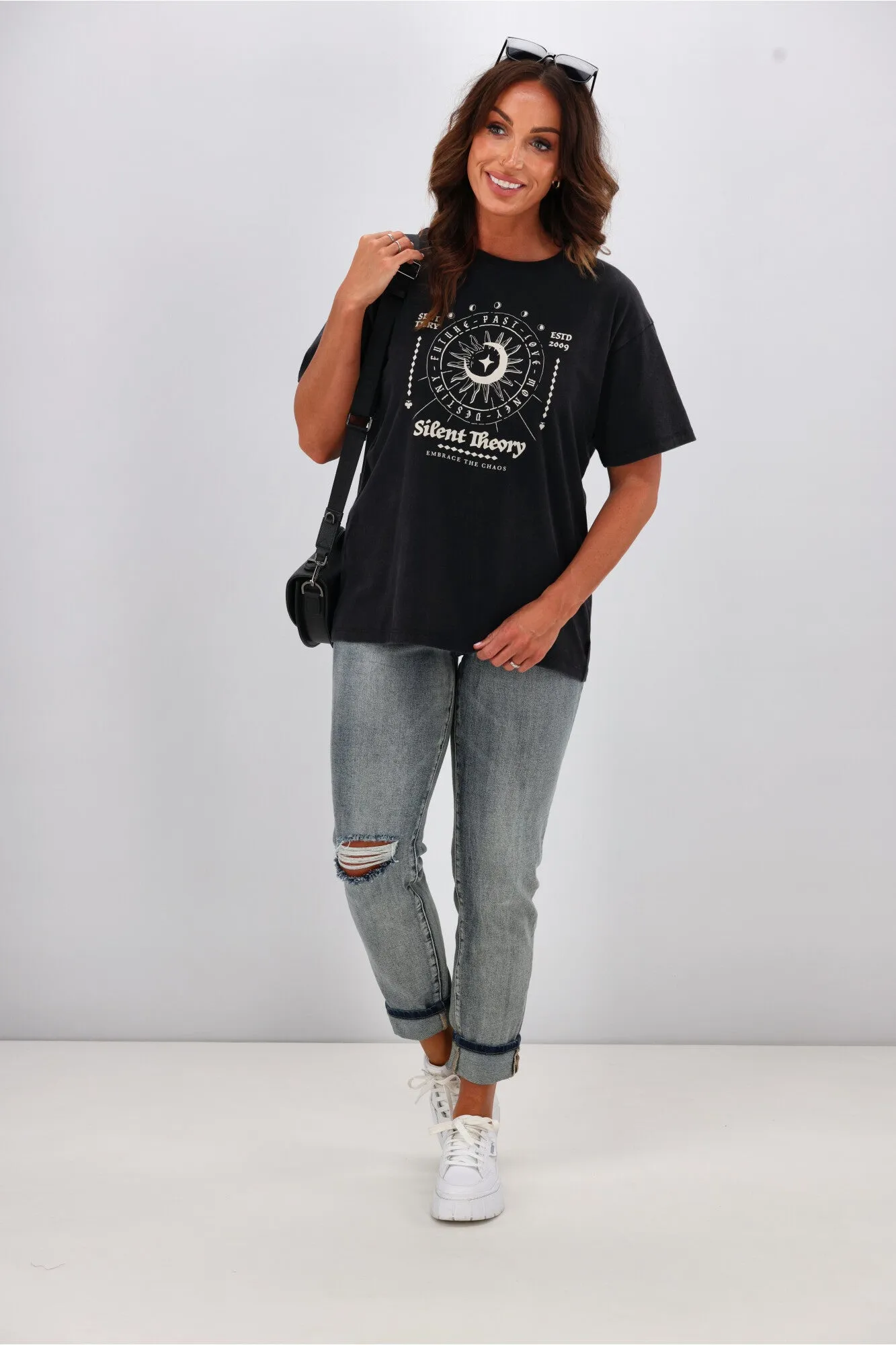 Silent Theory Luna Tee Washed Black