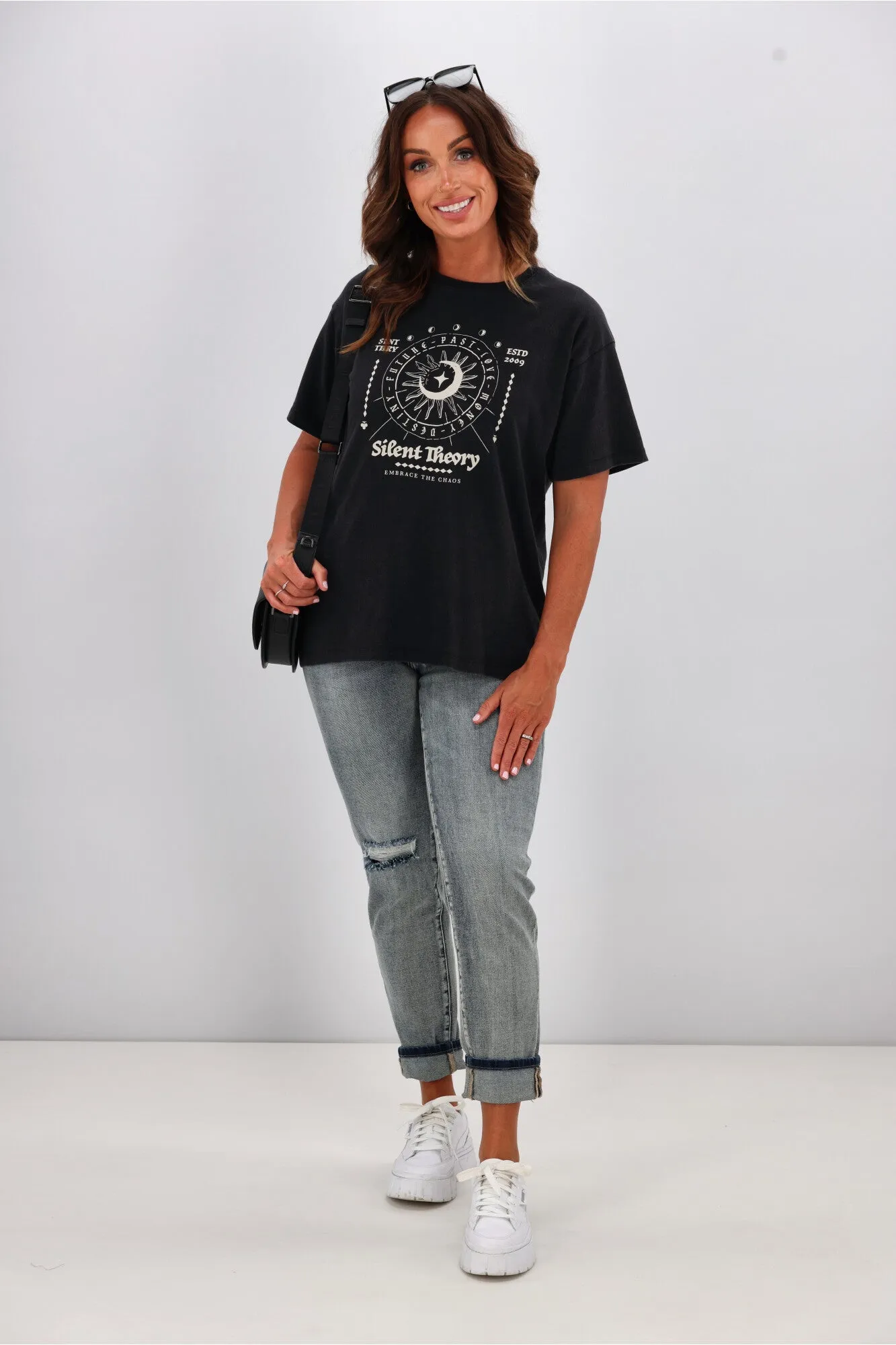 Silent Theory Luna Tee Washed Black