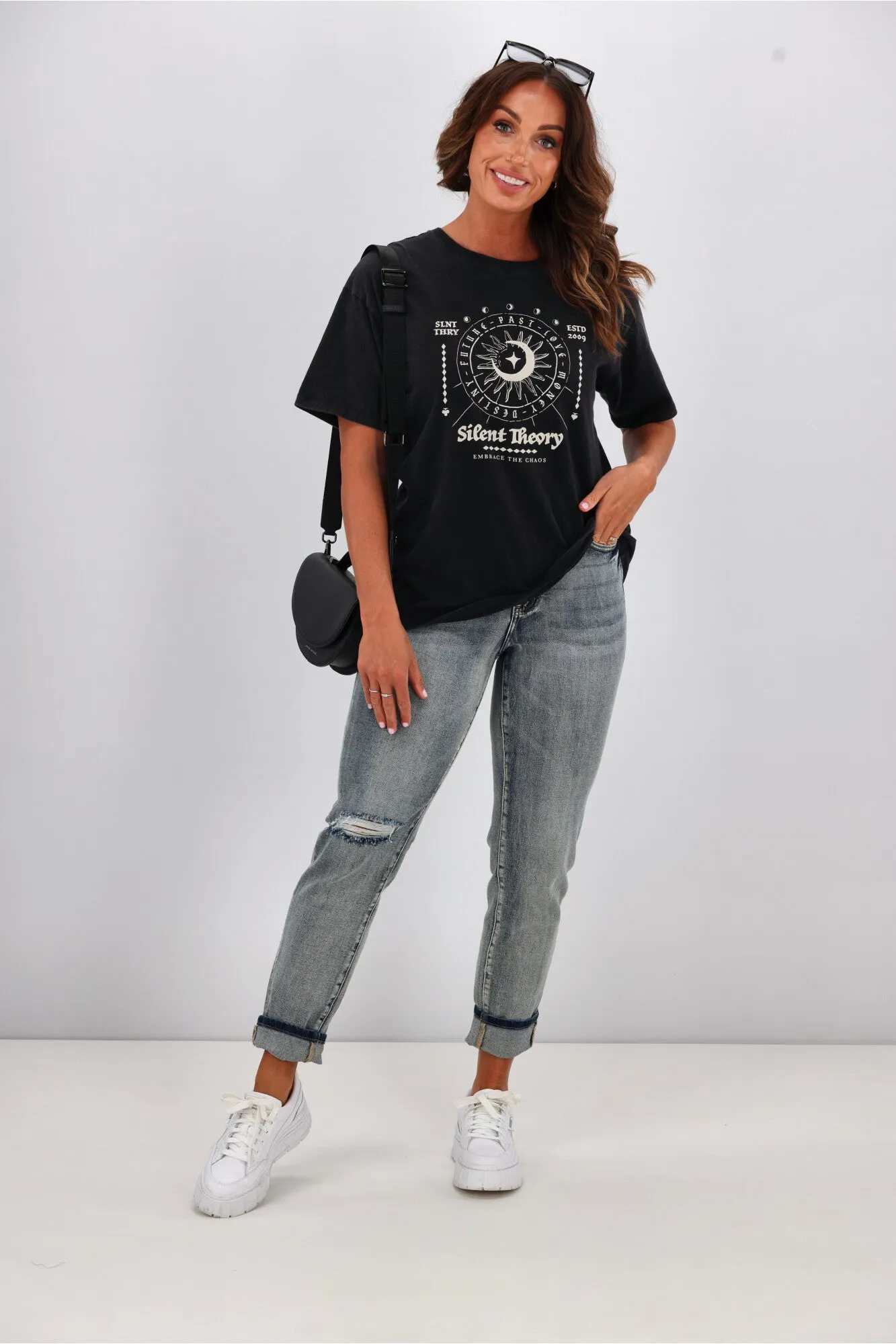 Silent Theory Luna Tee Washed Black