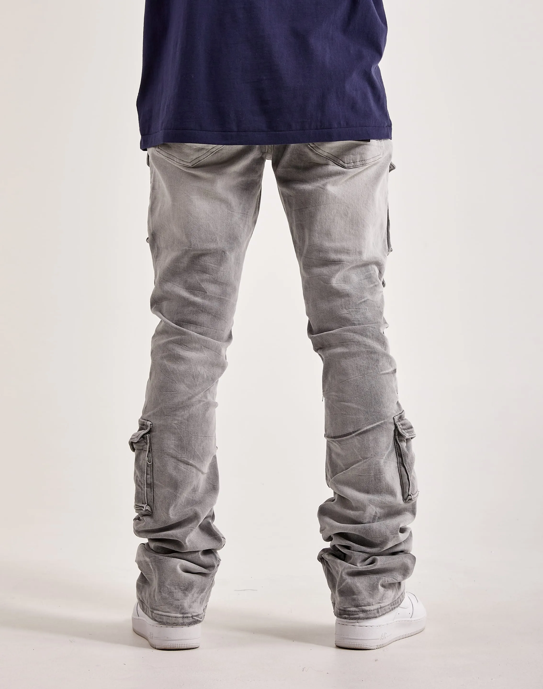 Smoke Rise Utility Pocket Stacked Flare Denim