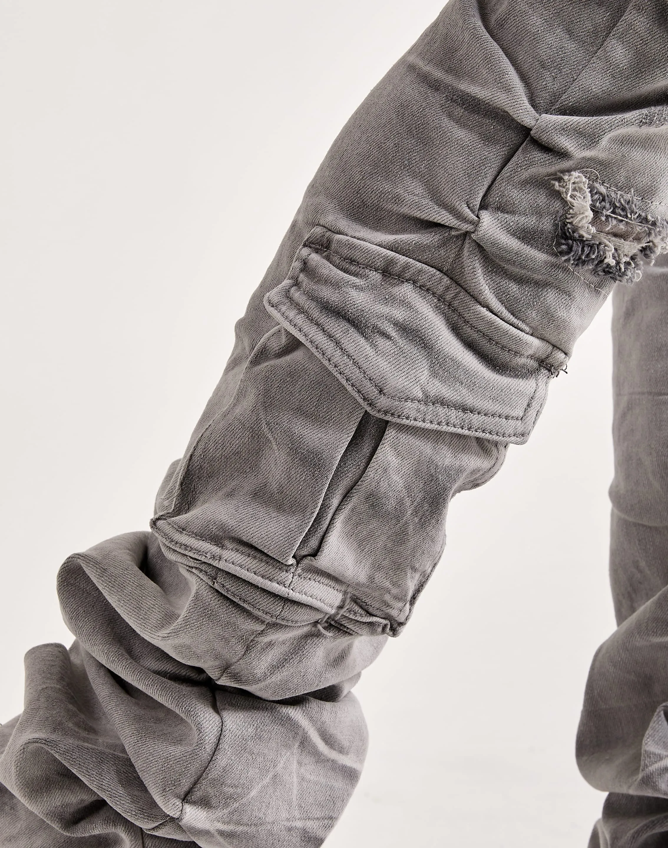 Smoke Rise Utility Pocket Stacked Flare Denim