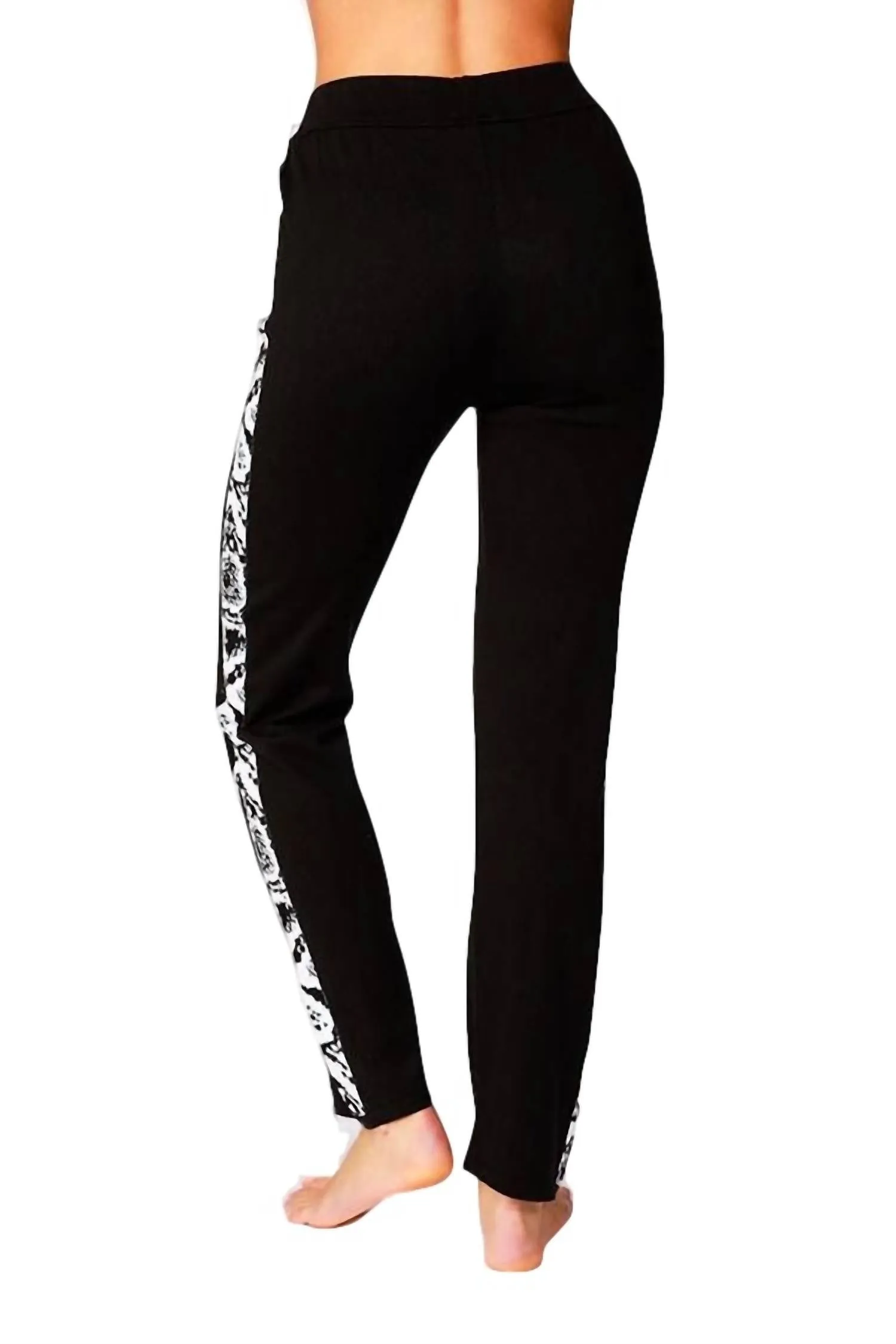 Snake Trim Track Pant In Black