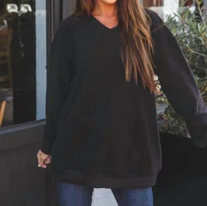 Soft Oversized Megan Pullover In Black