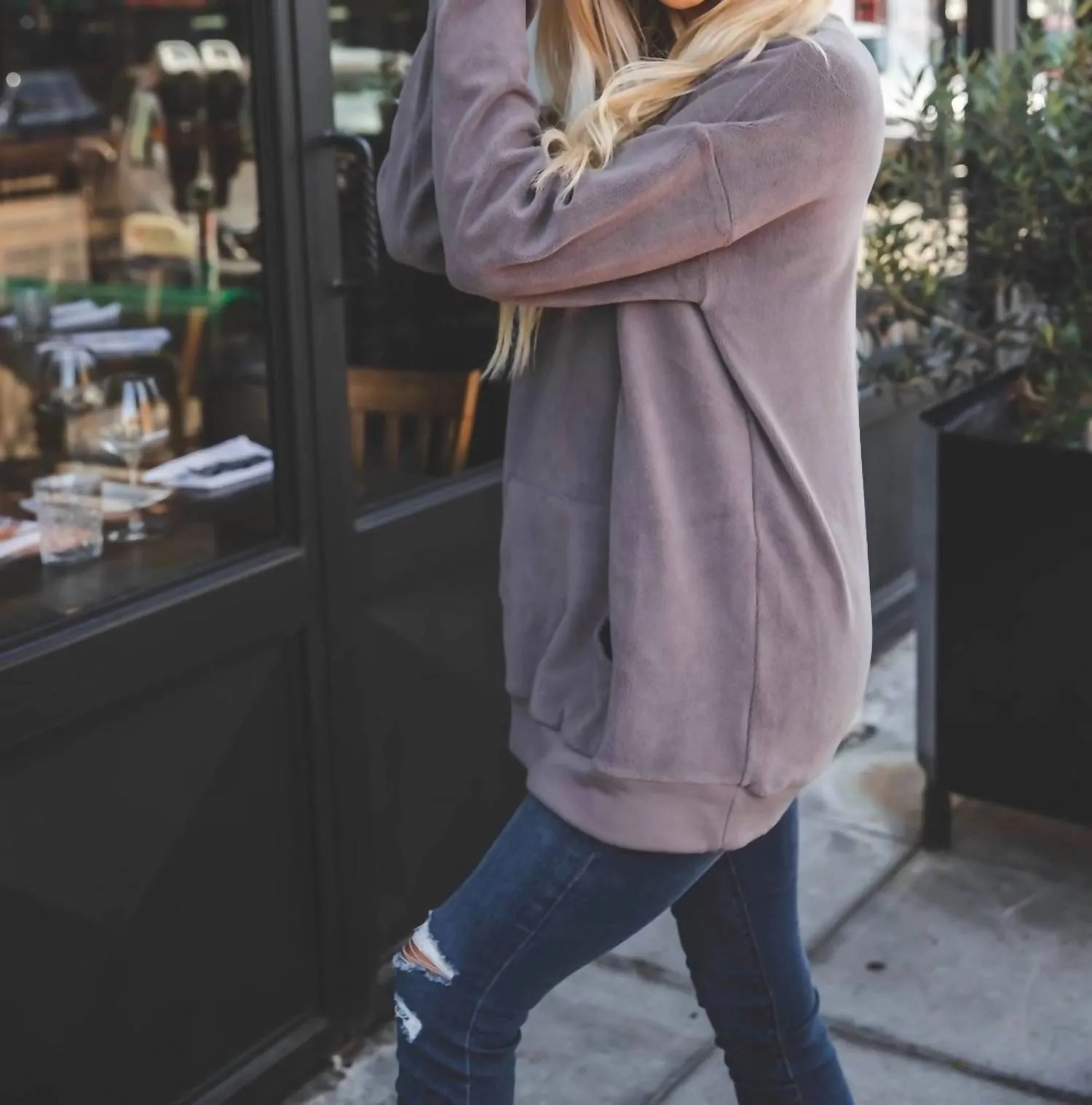 Soft Oversized Megan Pullover In Taupe