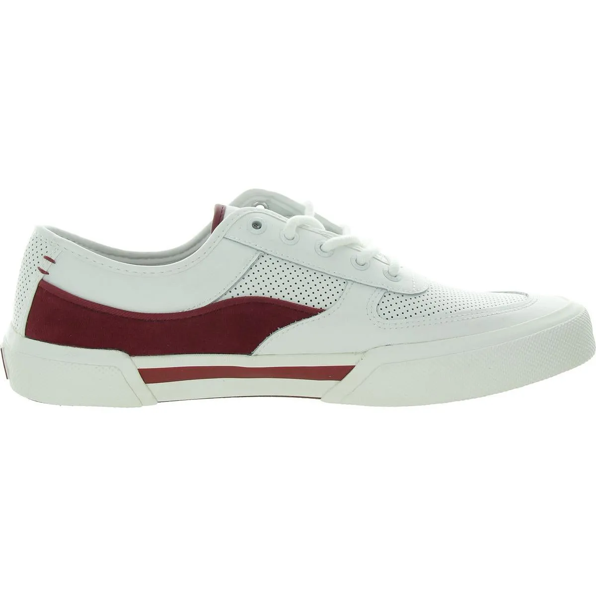 Soletide Mens Perforated Leather Casual And Fashion Sneakers