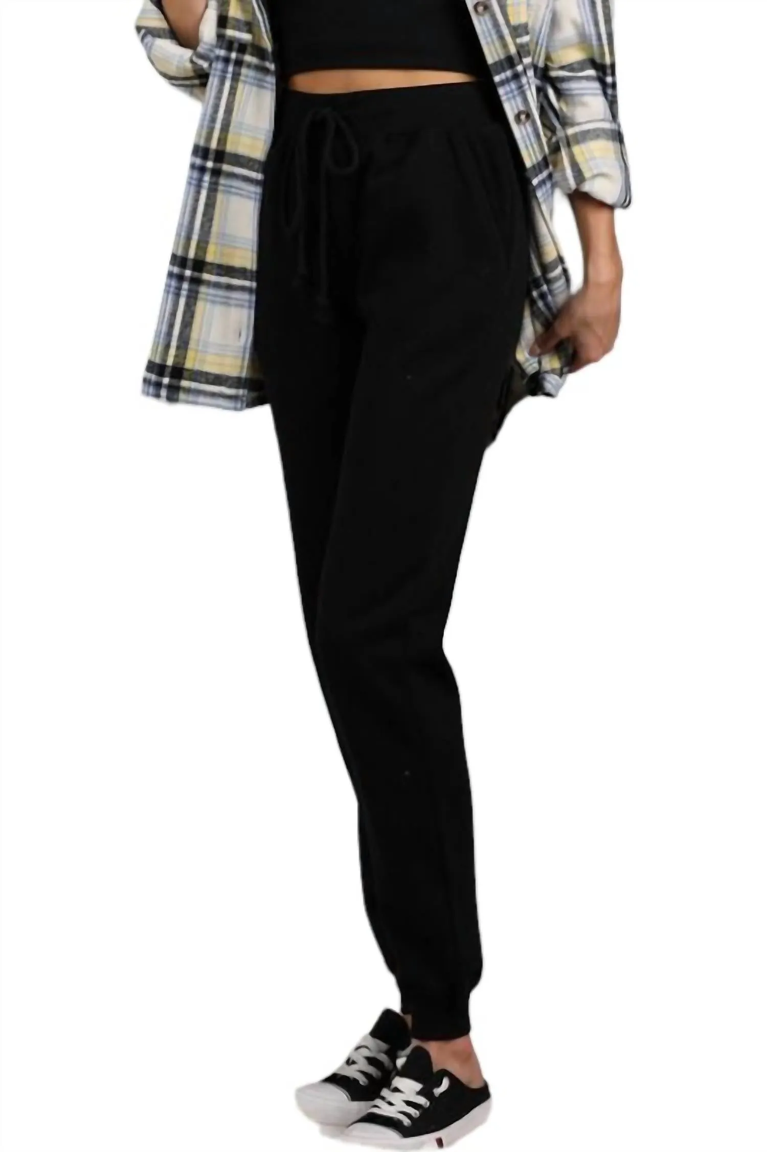 Solid Jill Jogger Pants In Black