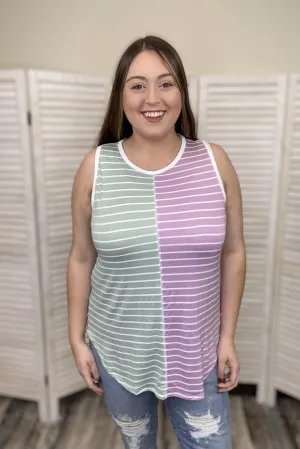 Staying Out Late Women's Round Neckline Flowy Tank Top *Final Sale*