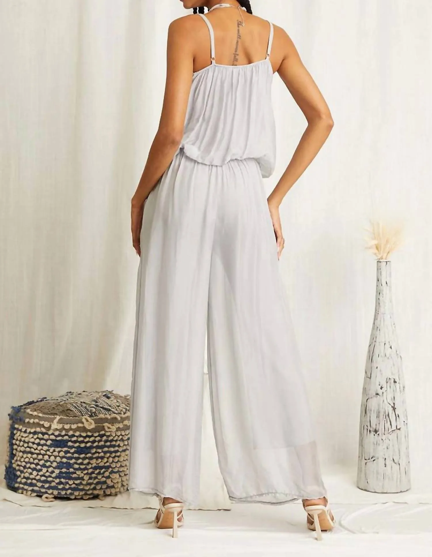 Stella Jumpsuit In Silver