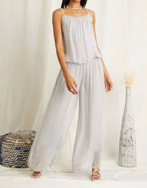 Stella Jumpsuit In Silver