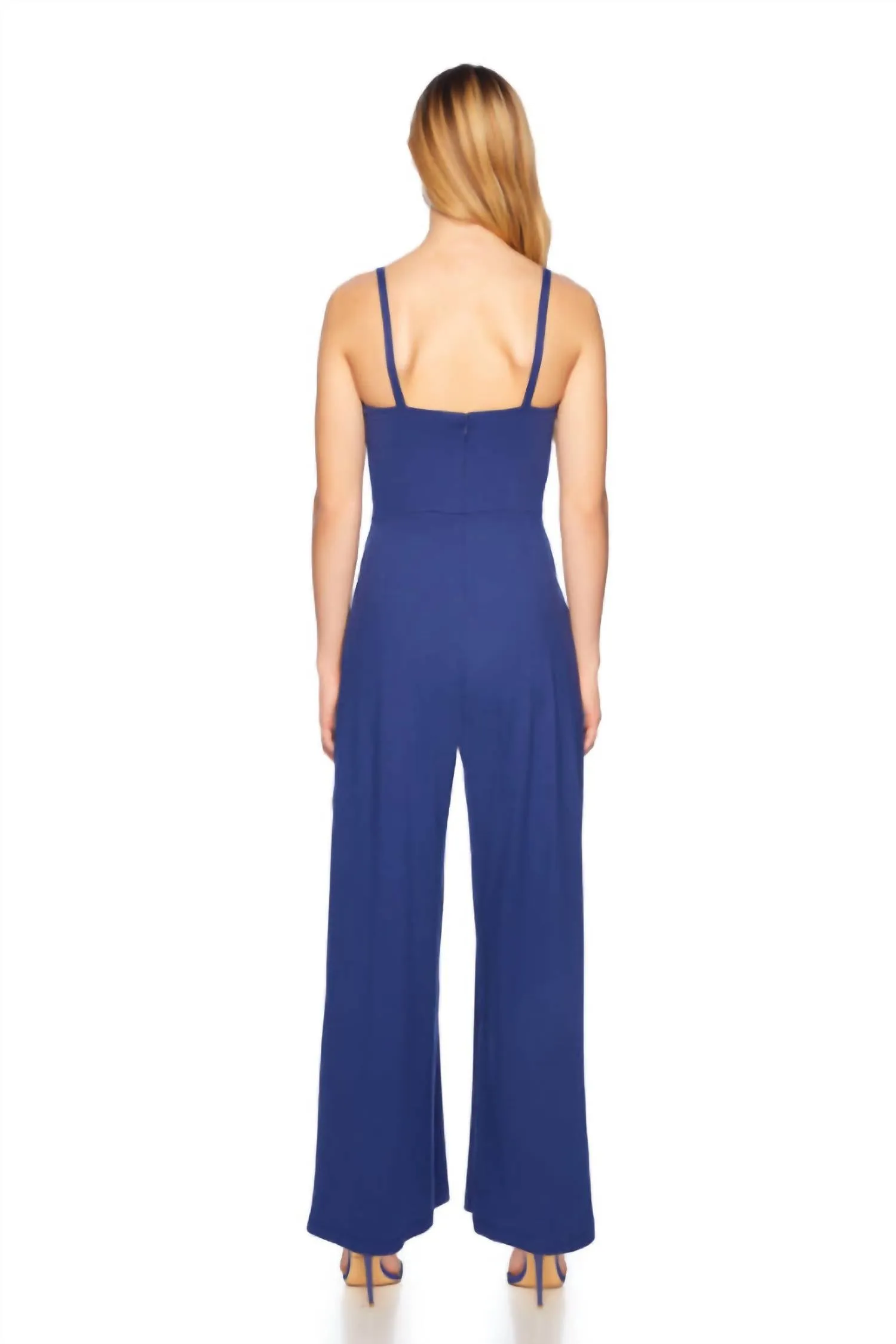 Strap Sweetheart Jumpsuit In Lake