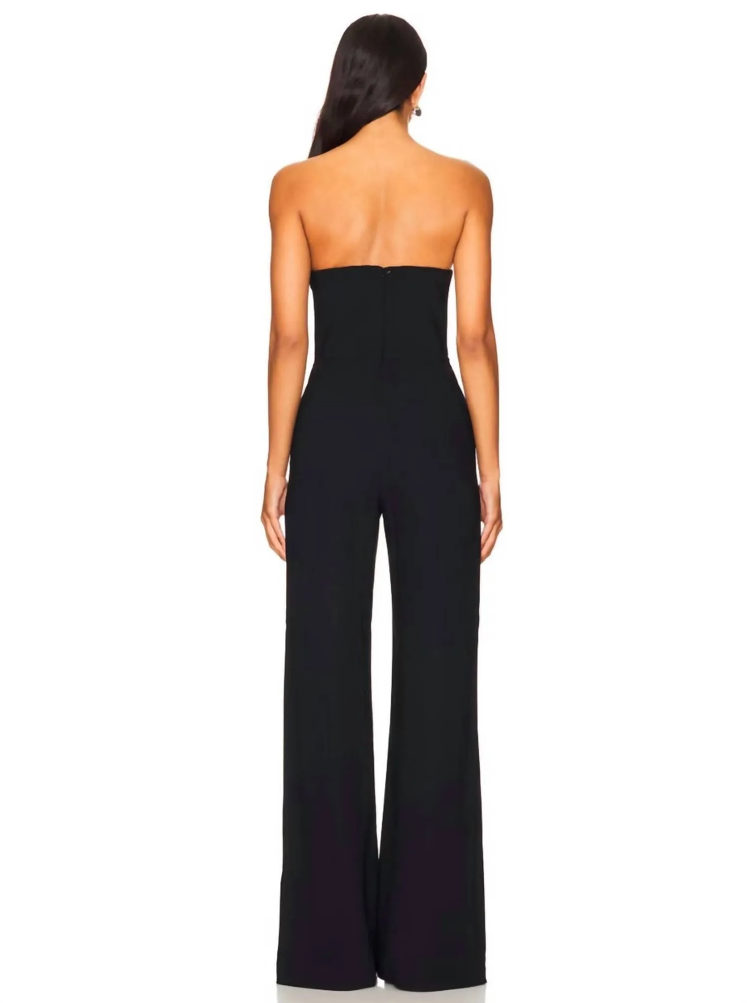 Strapless Puzzle Jumpsuit In Black