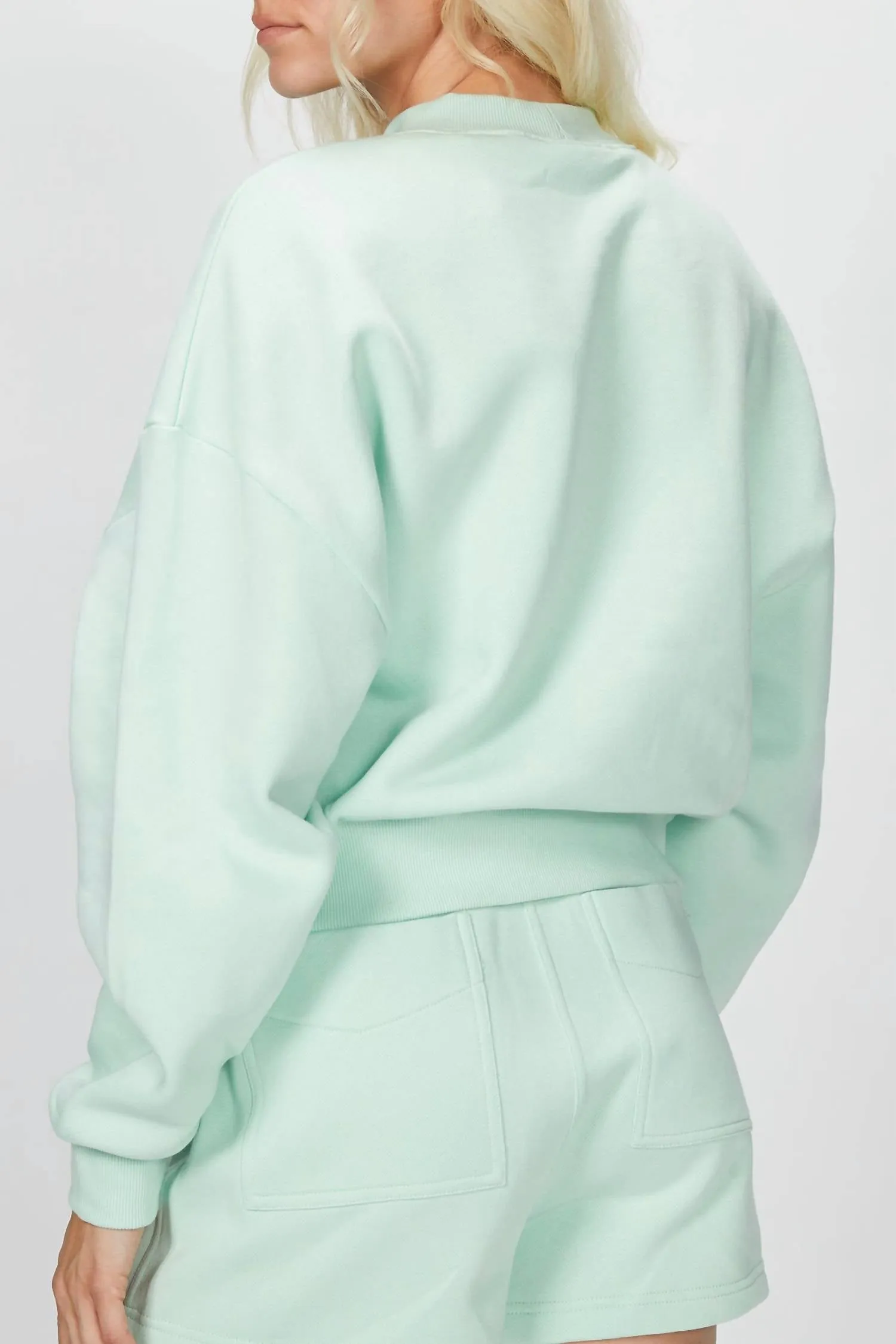 Sweatshirt With Logo In Mint Green