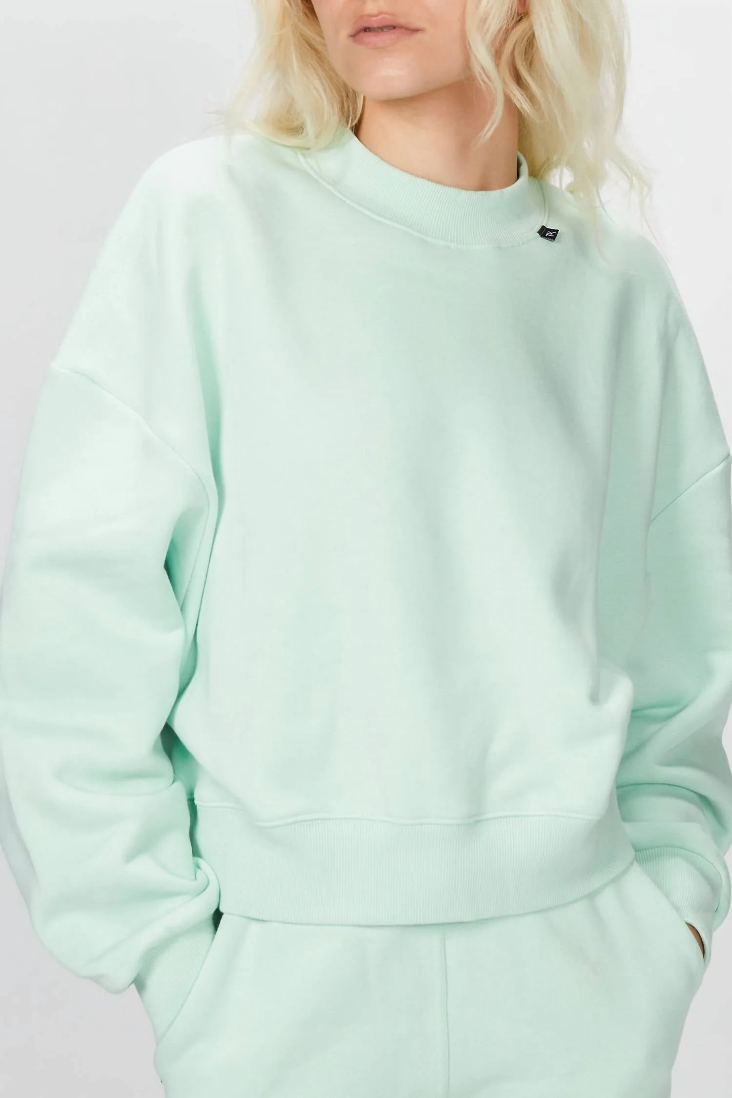 Sweatshirt With Logo In Mint Green