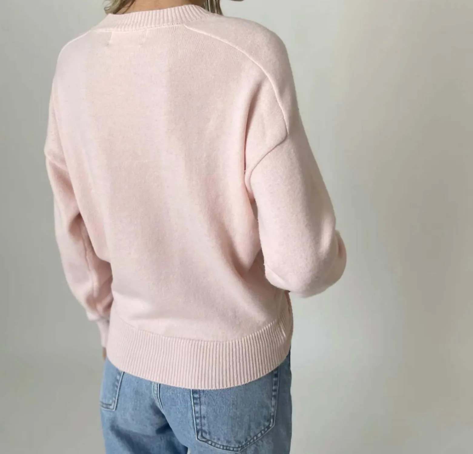 Sweetheart Sweater In Pink/red