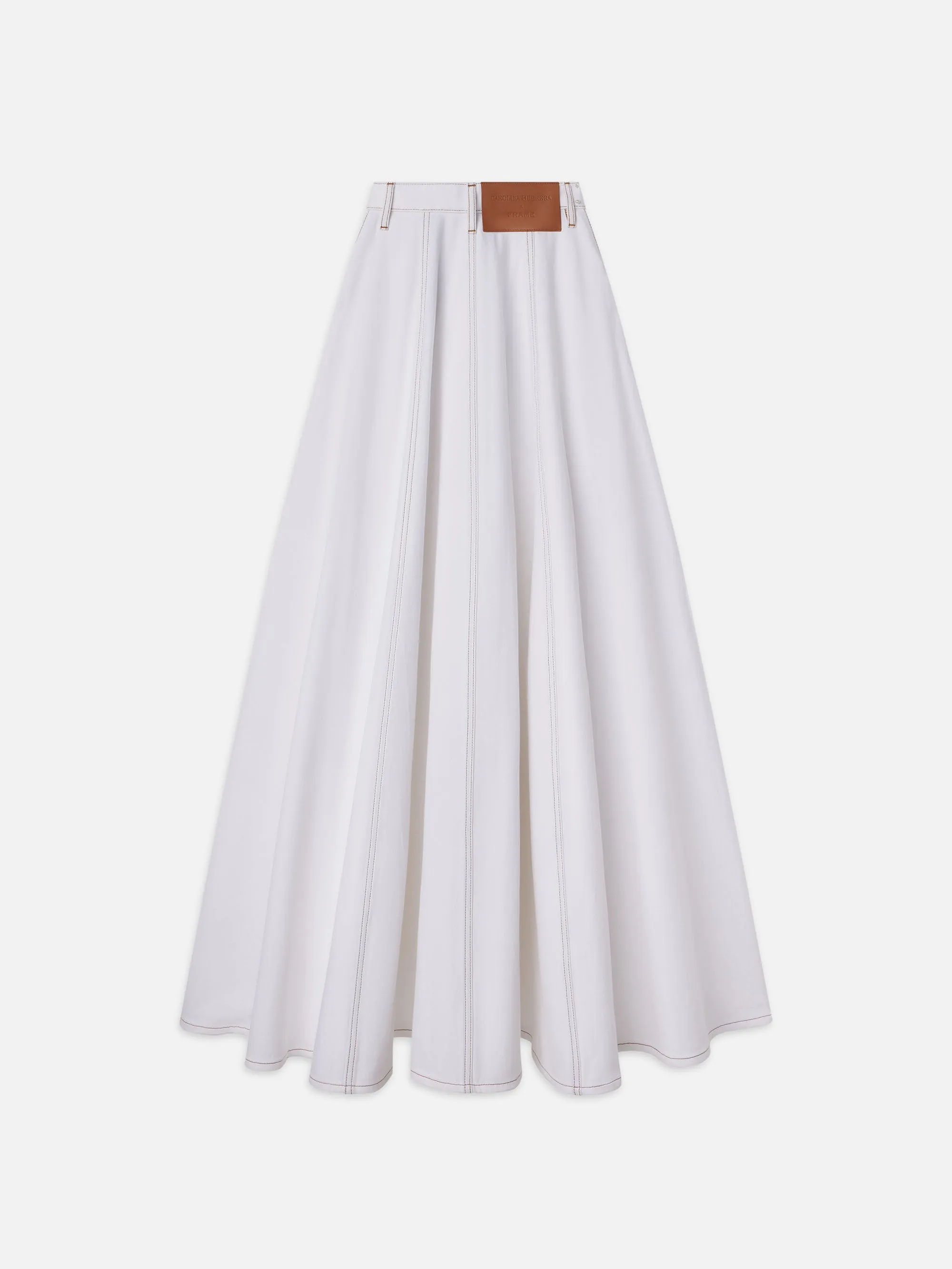 The Denim Ball Skirt -- White