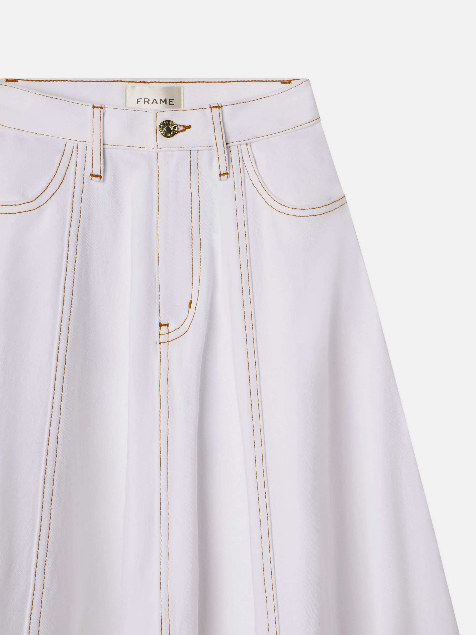 The Denim Ball Skirt -- White