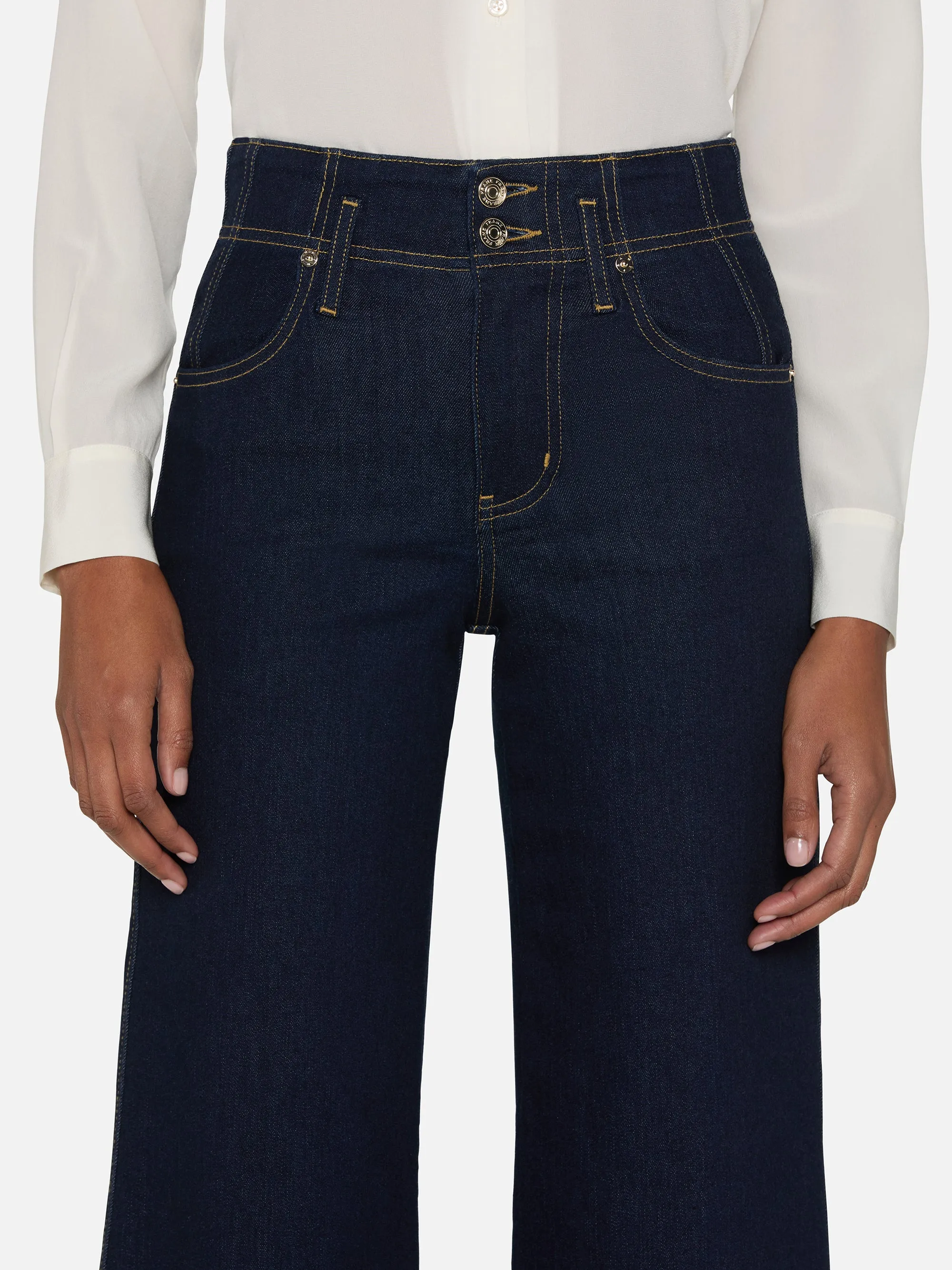 The Seamed Wide Trouser -- Rinse