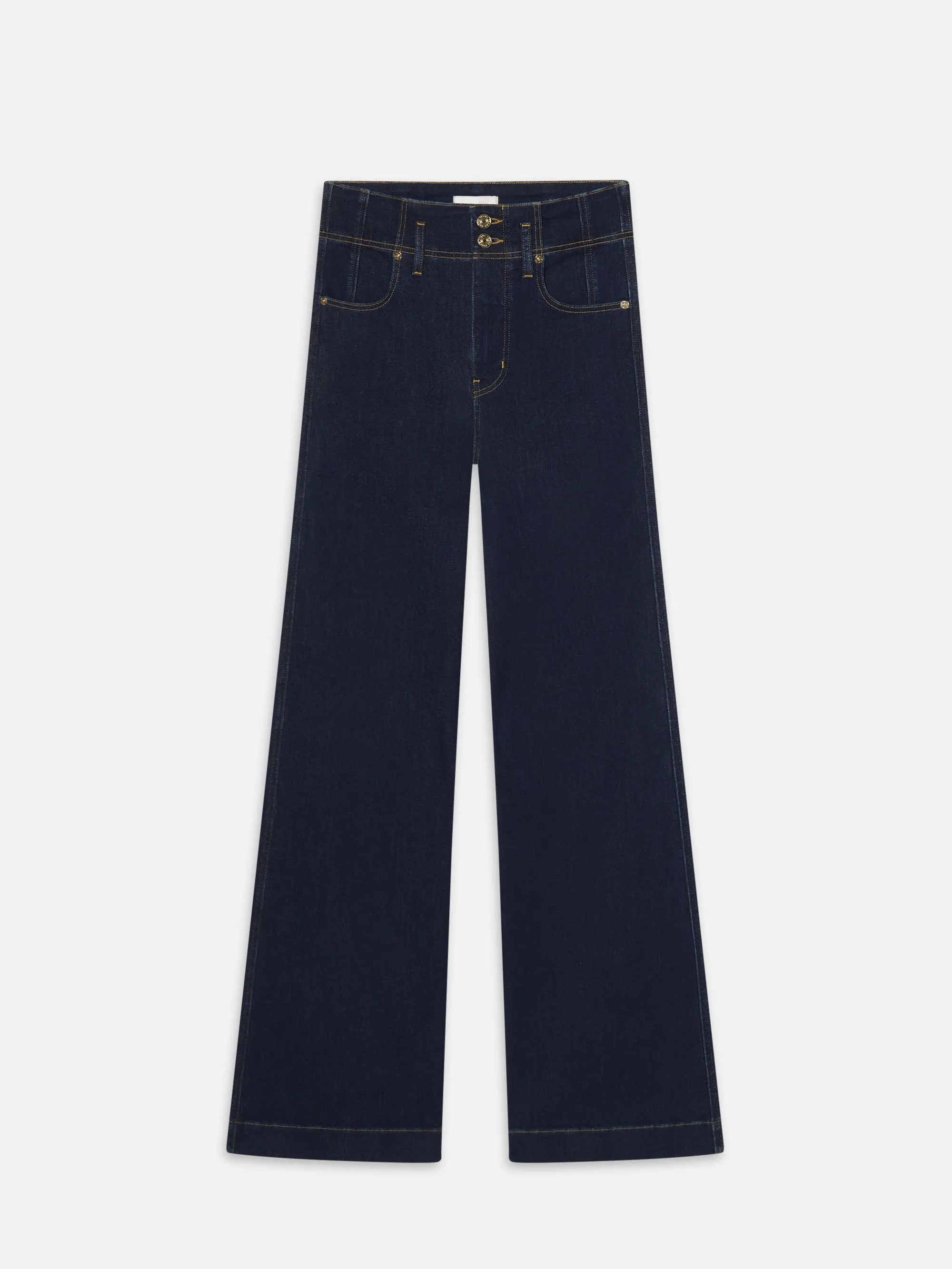 The Seamed Wide Trouser -- Rinse