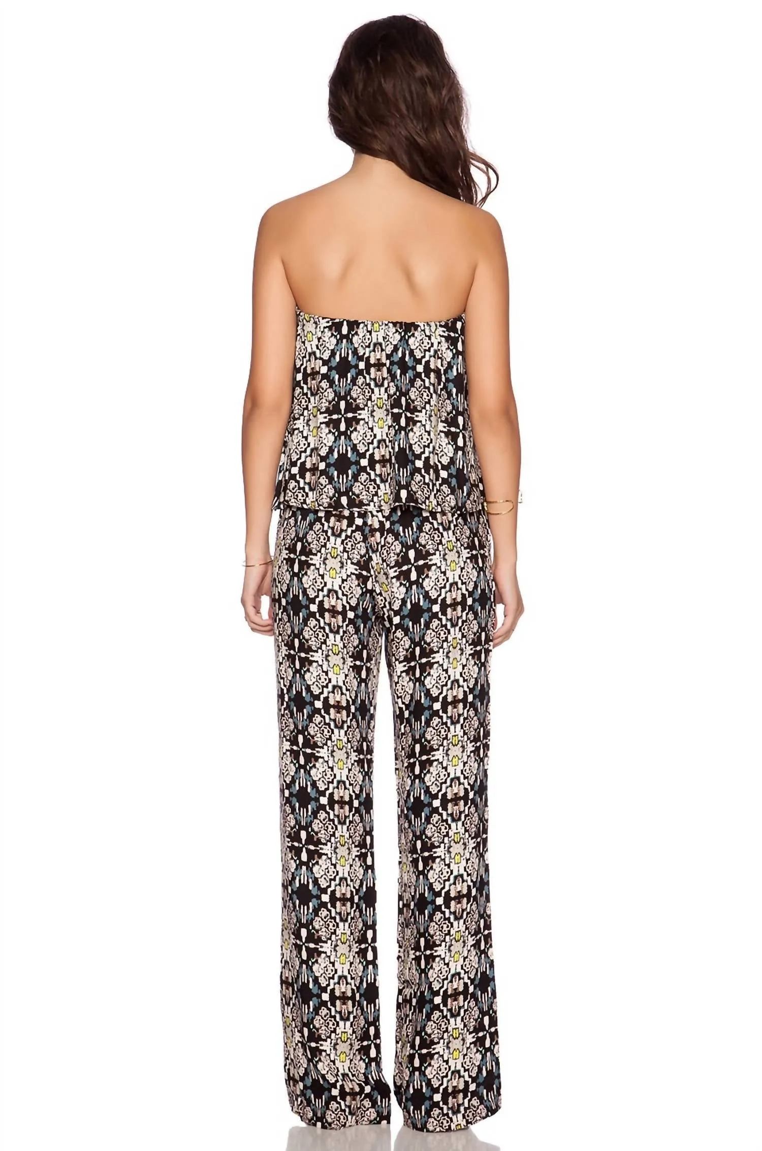 Tierra Strapless Jumpsuit In Black