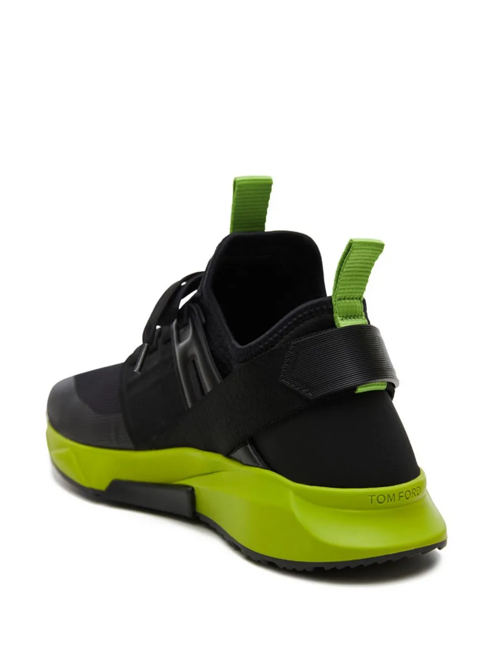 Tom Ford Mens Logo Patch Lace Up Sneakers in Black