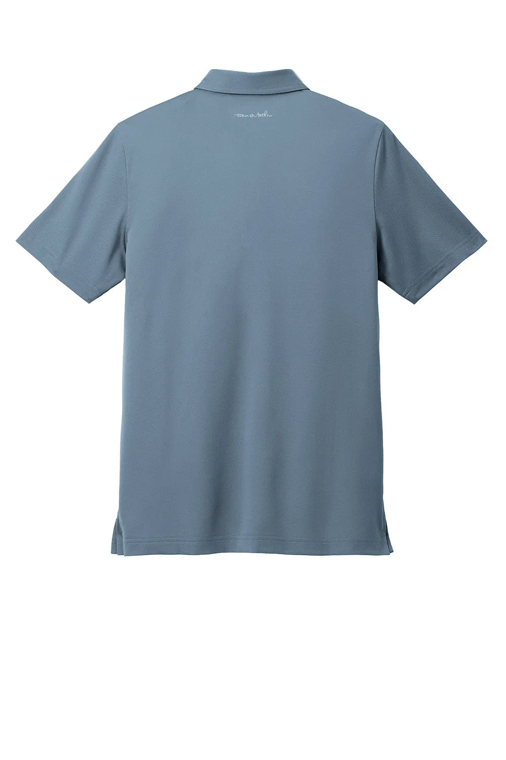 TravisMathew Mens Cabana Wrinkle Resistant Short Sleeve Polo Shirt - Light Denim Blue