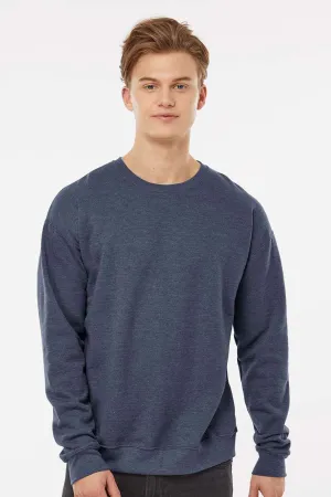 Tultex Mens Fleece Crewneck Sweatshirt - Heather Denim Blue
